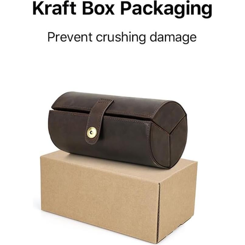 Estuche de Viaje de Cuero Crazy Horse CONTACT'S para 3 Gafas