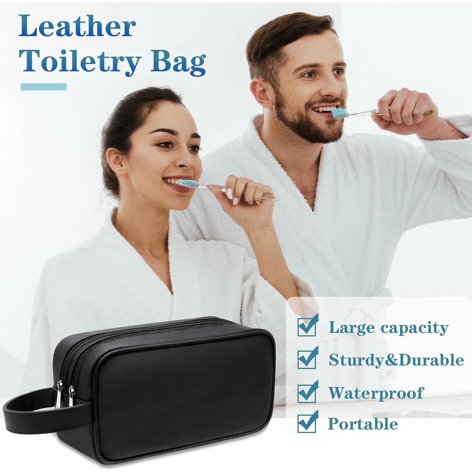 Bolsa de Aseo de Viaje HappyDavid Negra para Hombres 29.2x14cm