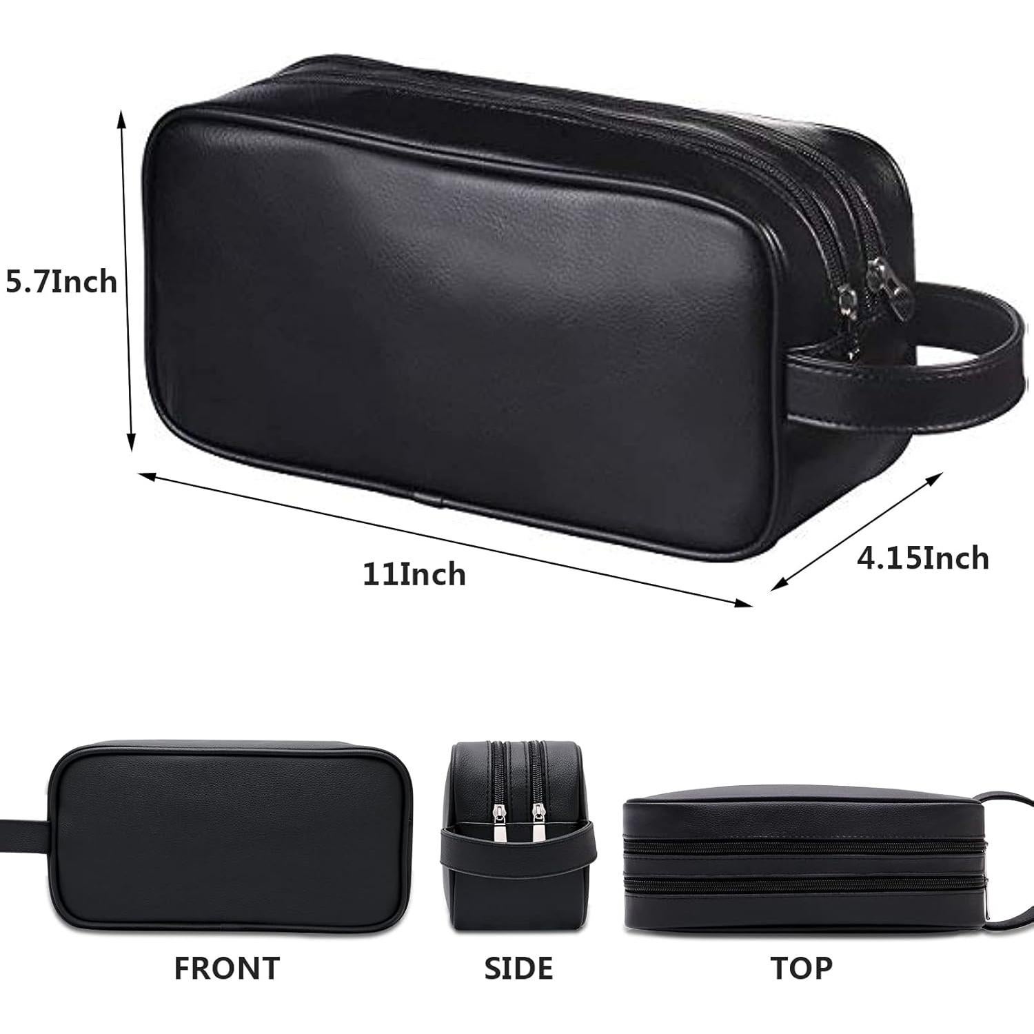 Bolsa de Aseo de Viaje HappyDavid Negra para Hombres 29.2x14cm