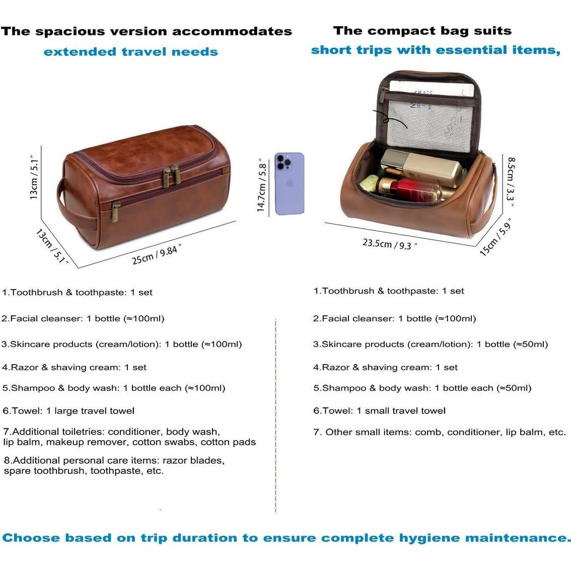 Bolsa de Aseo Personalizada Pequeña Shcnlery Resistente al Agua
