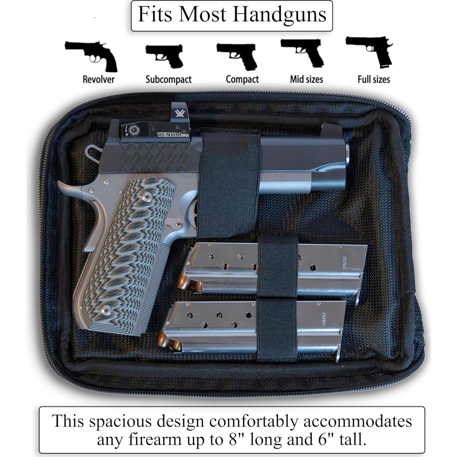 Funda de Pistolera de Cuero UC Leather Marrón con 3 Bolsillos