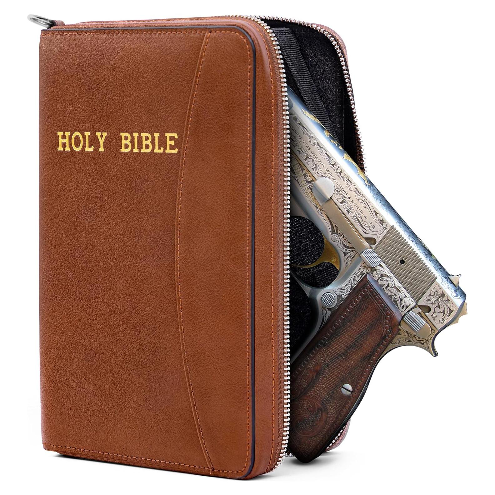 Funda de Pistola Oculta AmazingLife de Cuero con Cremallera 25.4x16.5cm