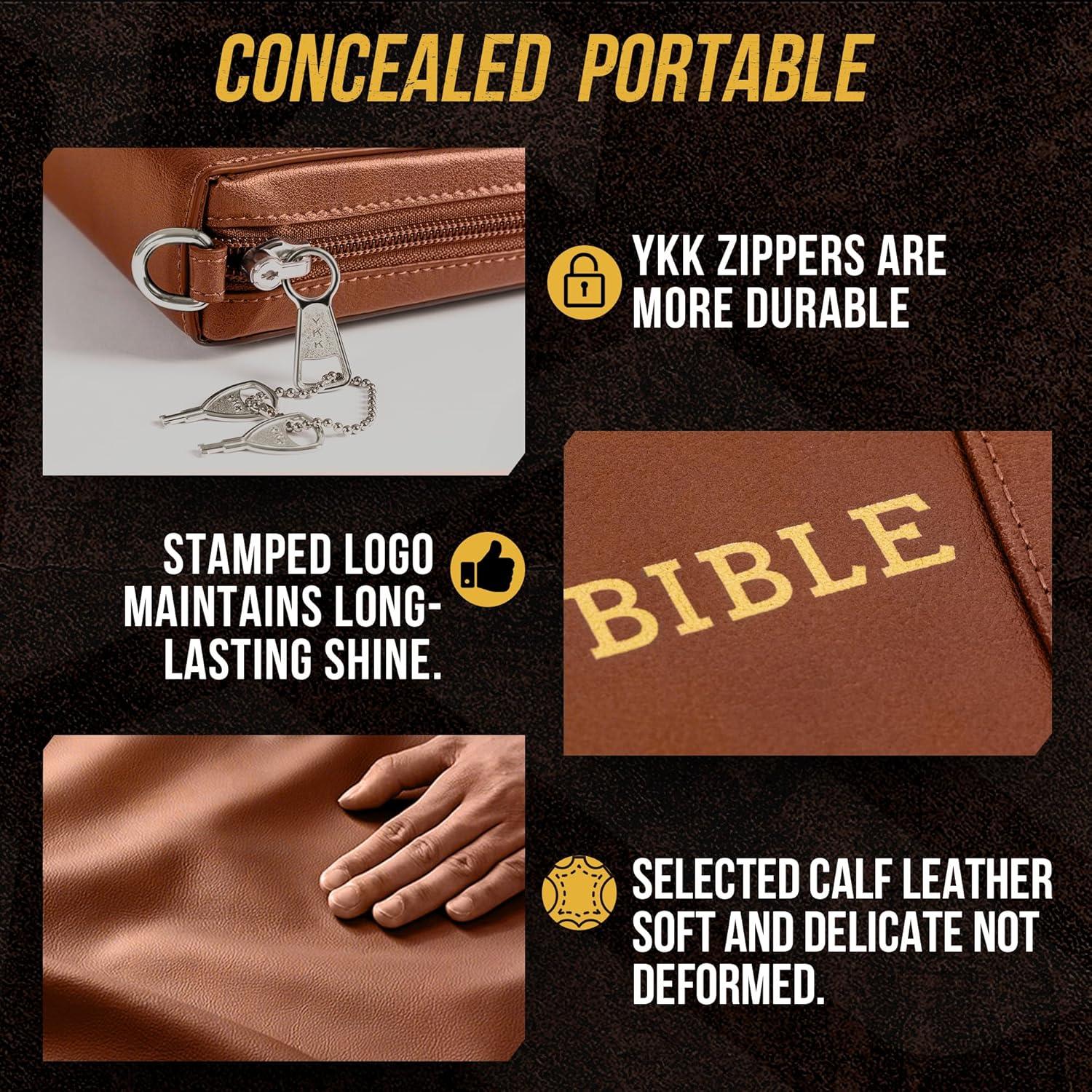 Funda de Pistola Oculta AmazingLife de Cuero con Cremallera 25.4x16.5cm