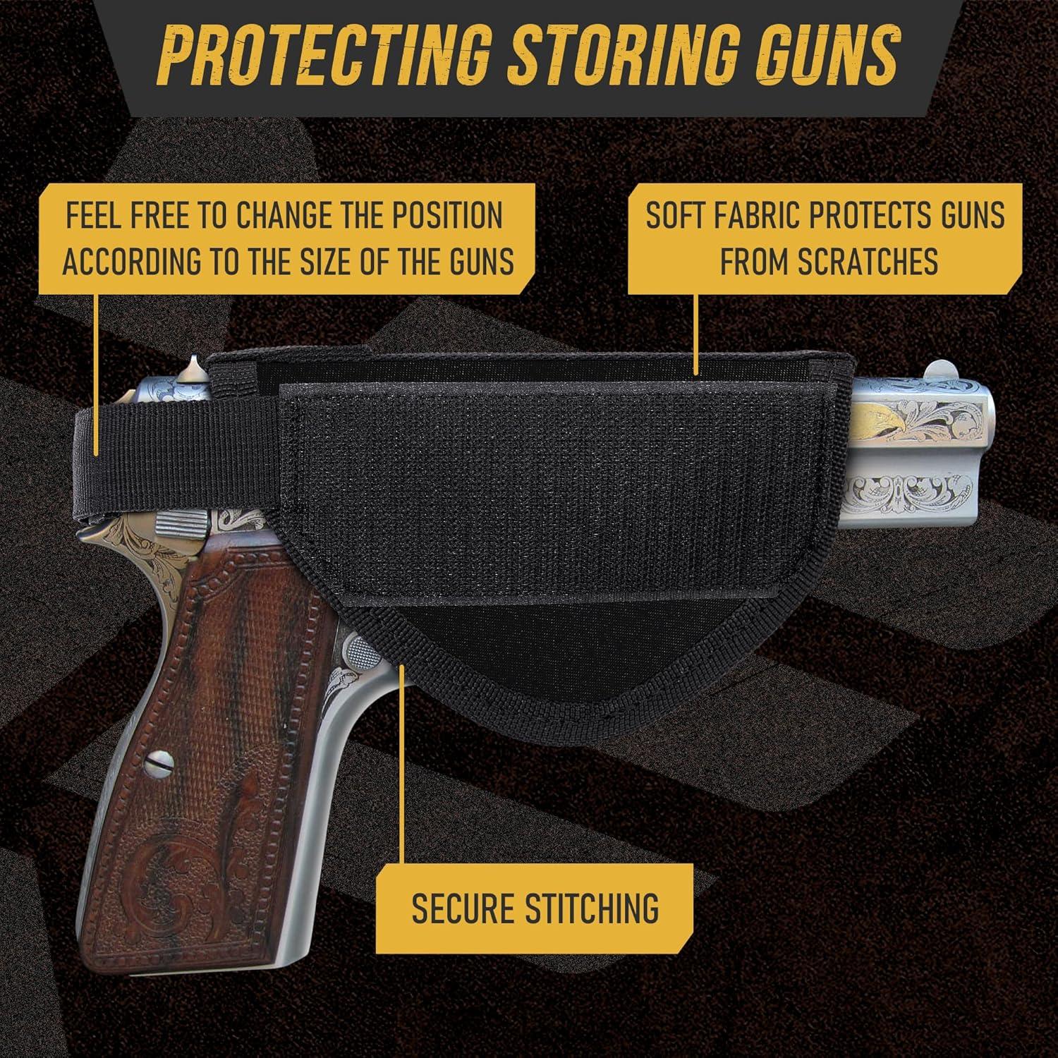 Funda de Pistola Oculta AmazingLife de Cuero con Cremallera 25.4x16.5cm