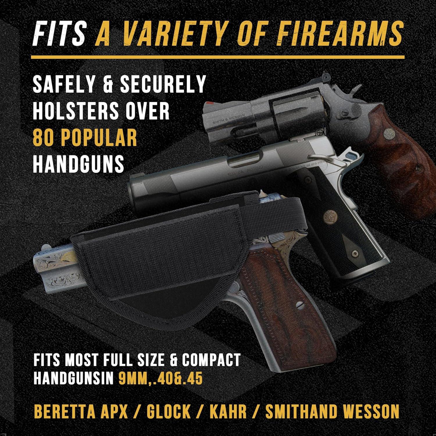 Funda de Pistola Oculta AmazingLife de Cuero con Cremallera 25.4x16.5cm