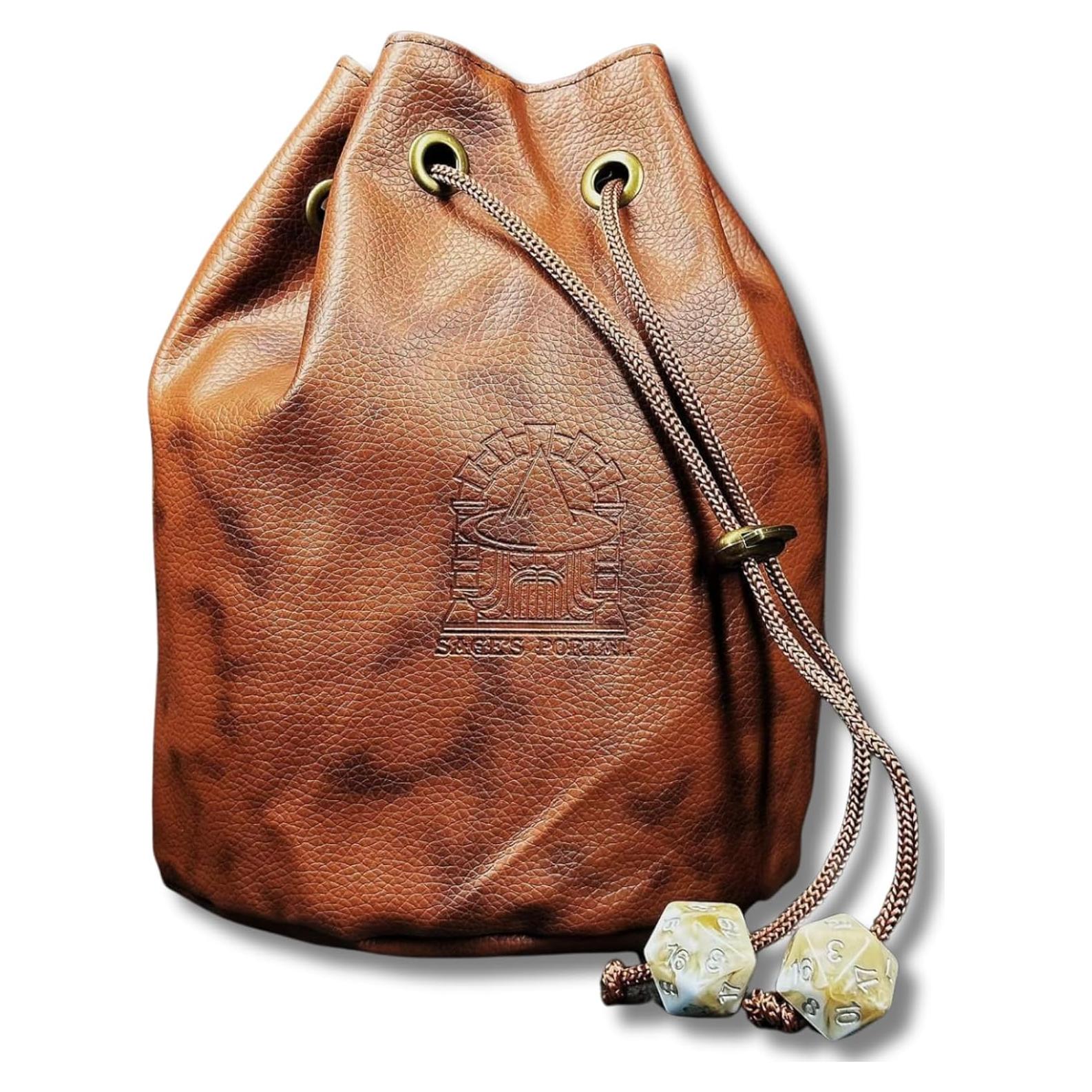 Bolsa de Dados DND Sage - Cuero PU Manchado 15.24x20.32cm