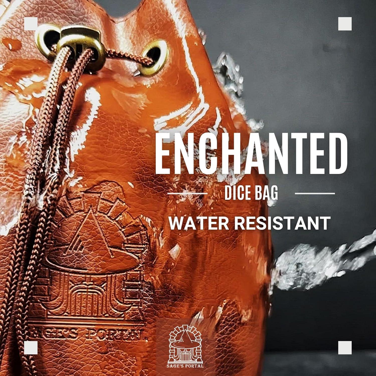 Bolsa de Dados DND Sage - Cuero PU Manchado 15.24x20.32cm