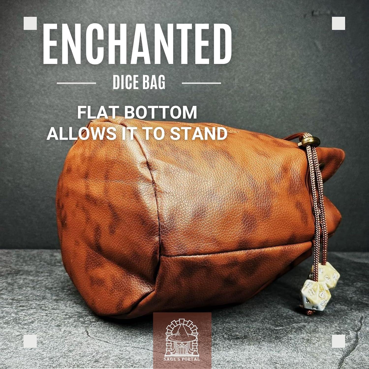 Bolsa de Dados DND Sage - Cuero PU Manchado 15.24x20.32cm