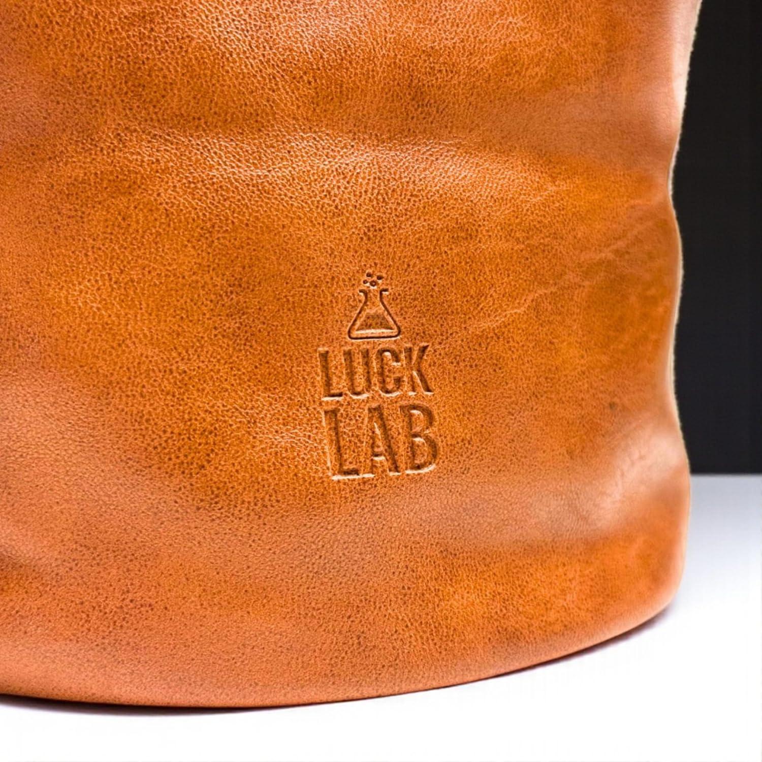 Bolsa de Dados Luck Lab para DnD - Cuero PU Marrón 4 Bolsillos