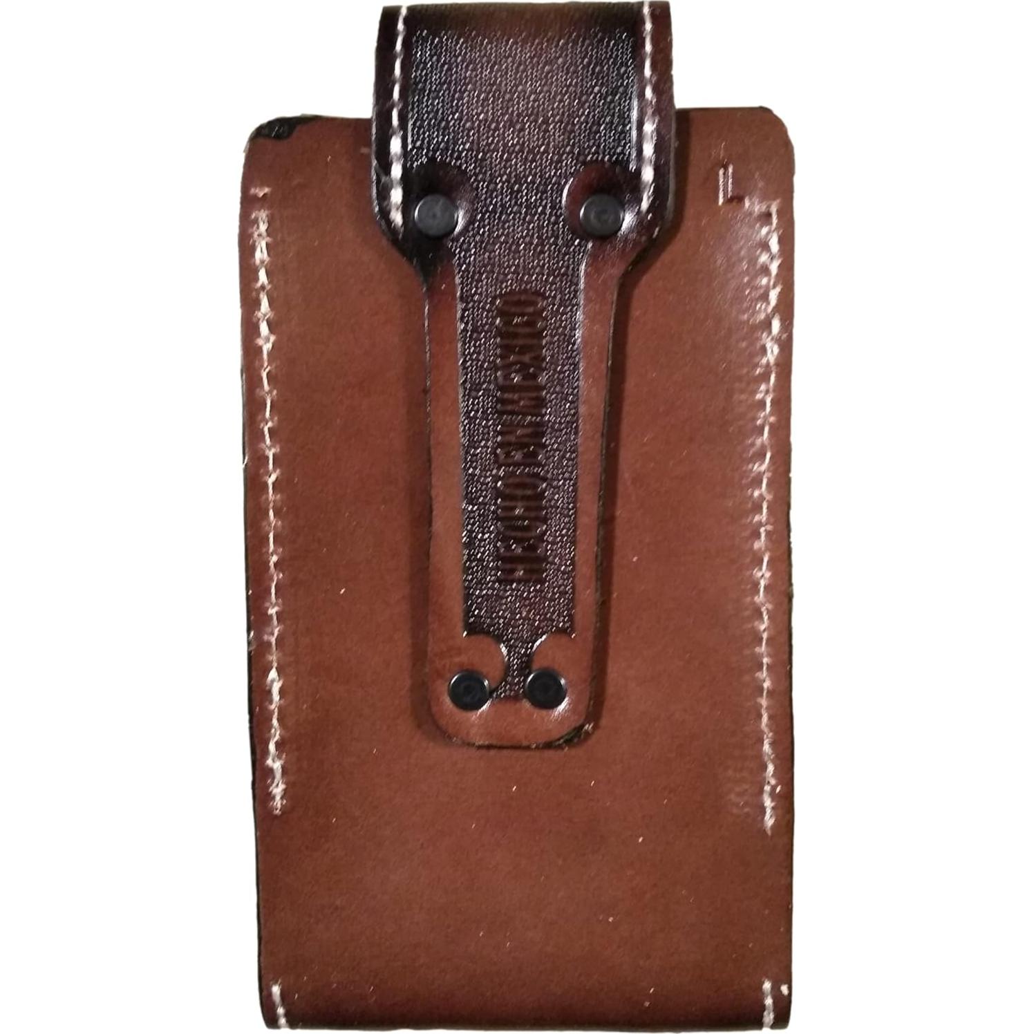 Funda de cuero auténtico para celular Marquez - Marrón