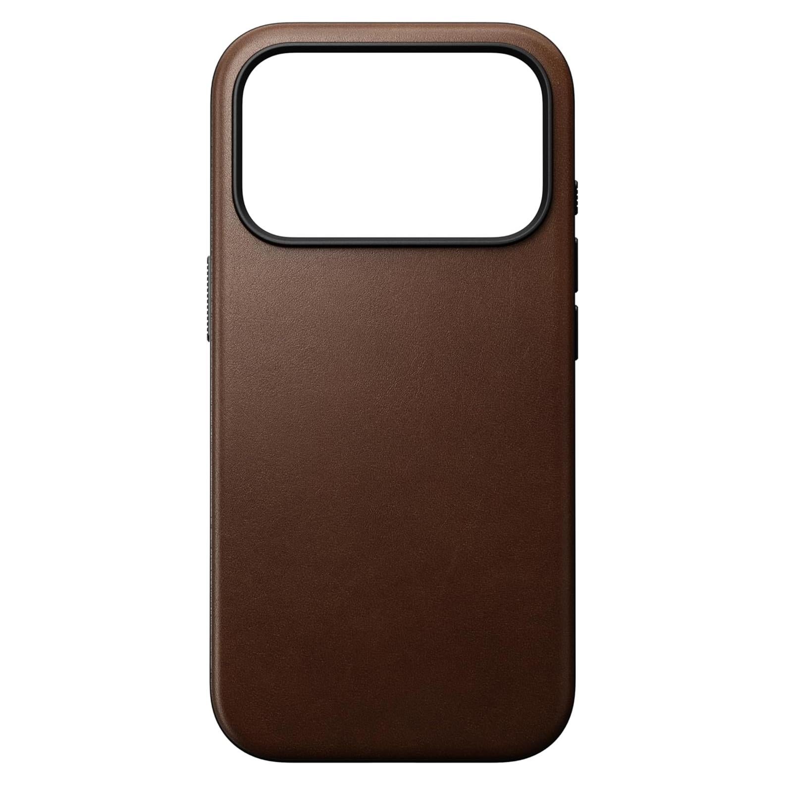 Funda de Cuero Marrón NOMAD para iPhone 17 Pro MagSafe