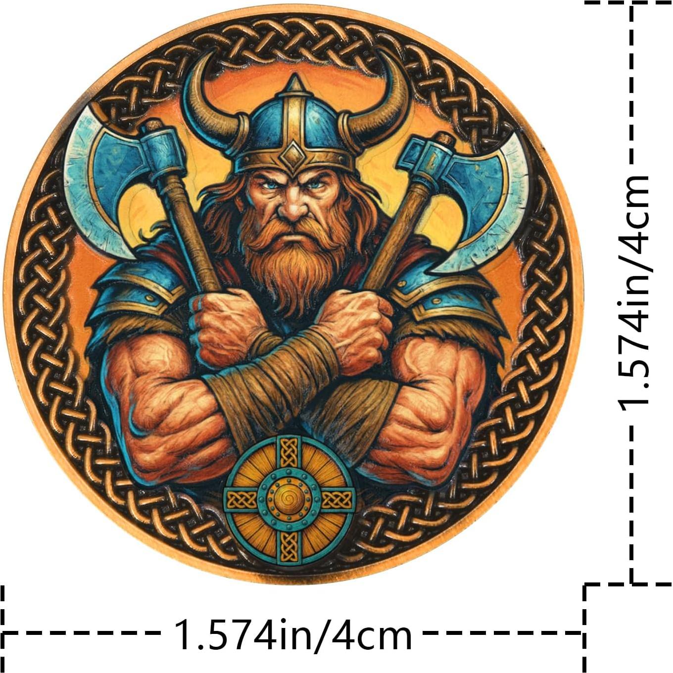 Moneda de Desafío 3D Vikinga Leabet 4 cm Aleación Zinc Coleccionable