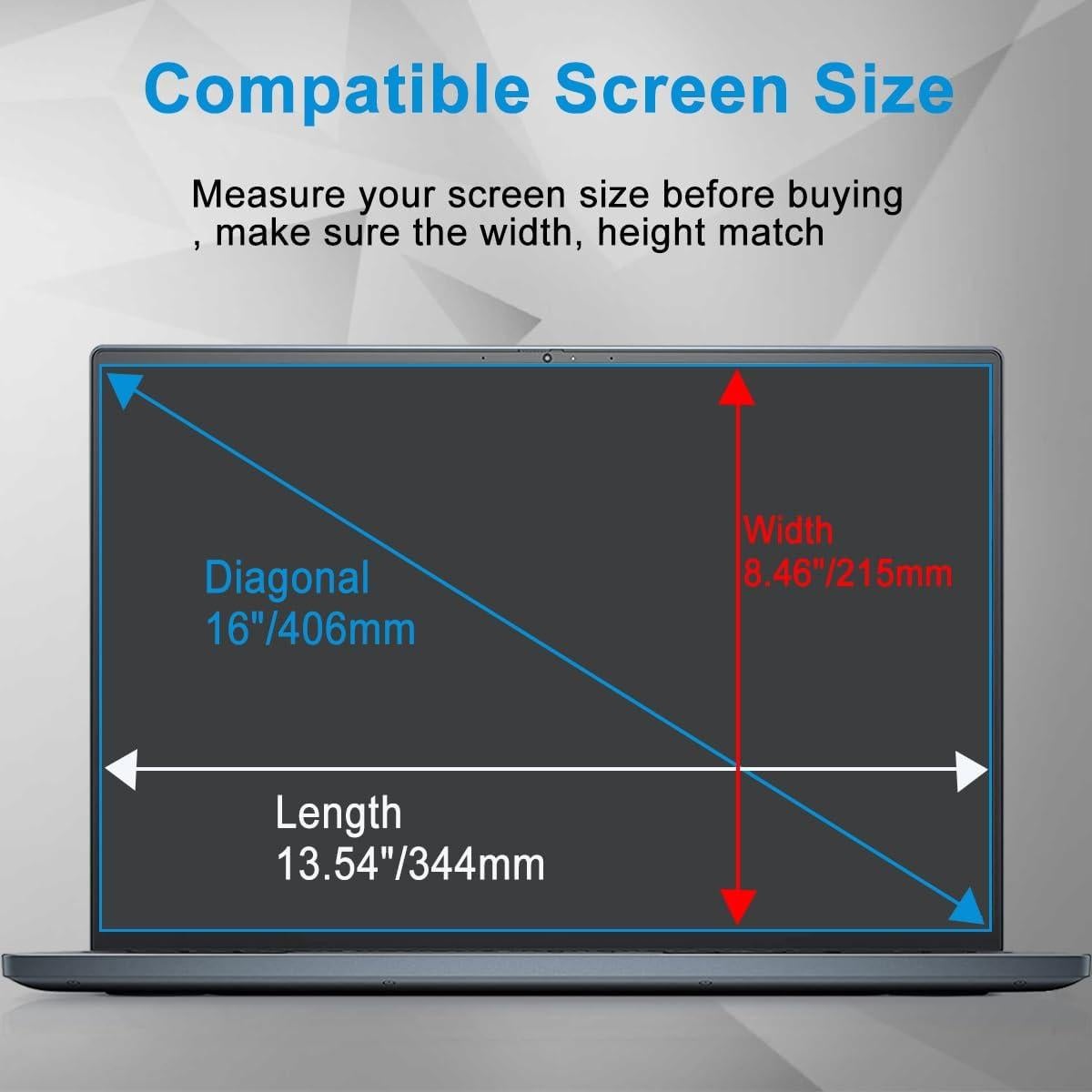 Paquete de 2 Protectores de Pantalla UUONDO para Samsung Galaxy Book 16"