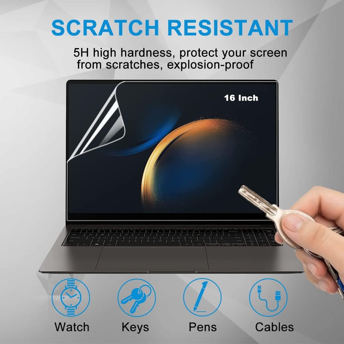 Paquete de 2 Protectores de Pantalla UUONDO para Samsung Galaxy Book 16"