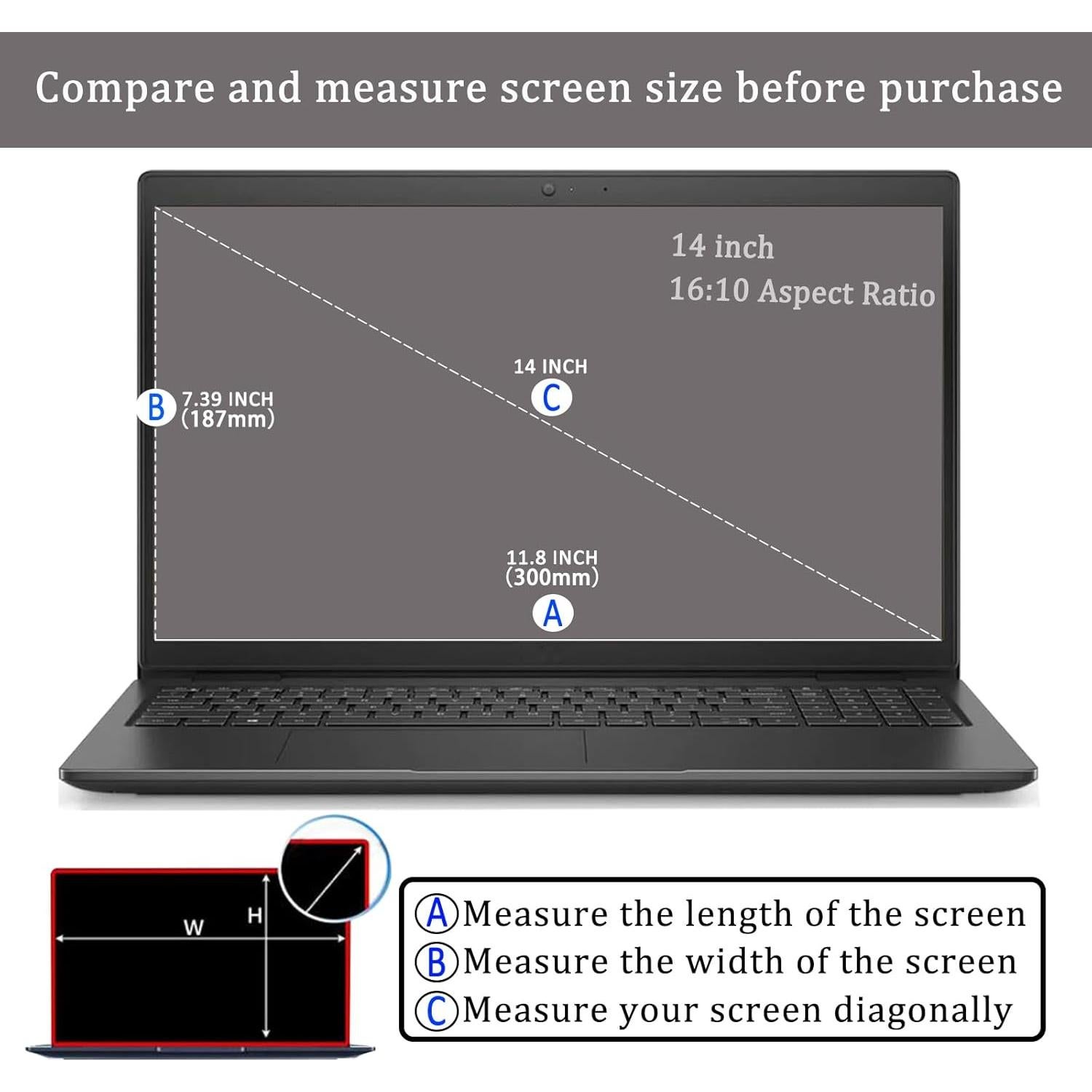 Paquete de 3 Protectores de Pantalla 14" i-Tensodo HD Anti-Rasguños