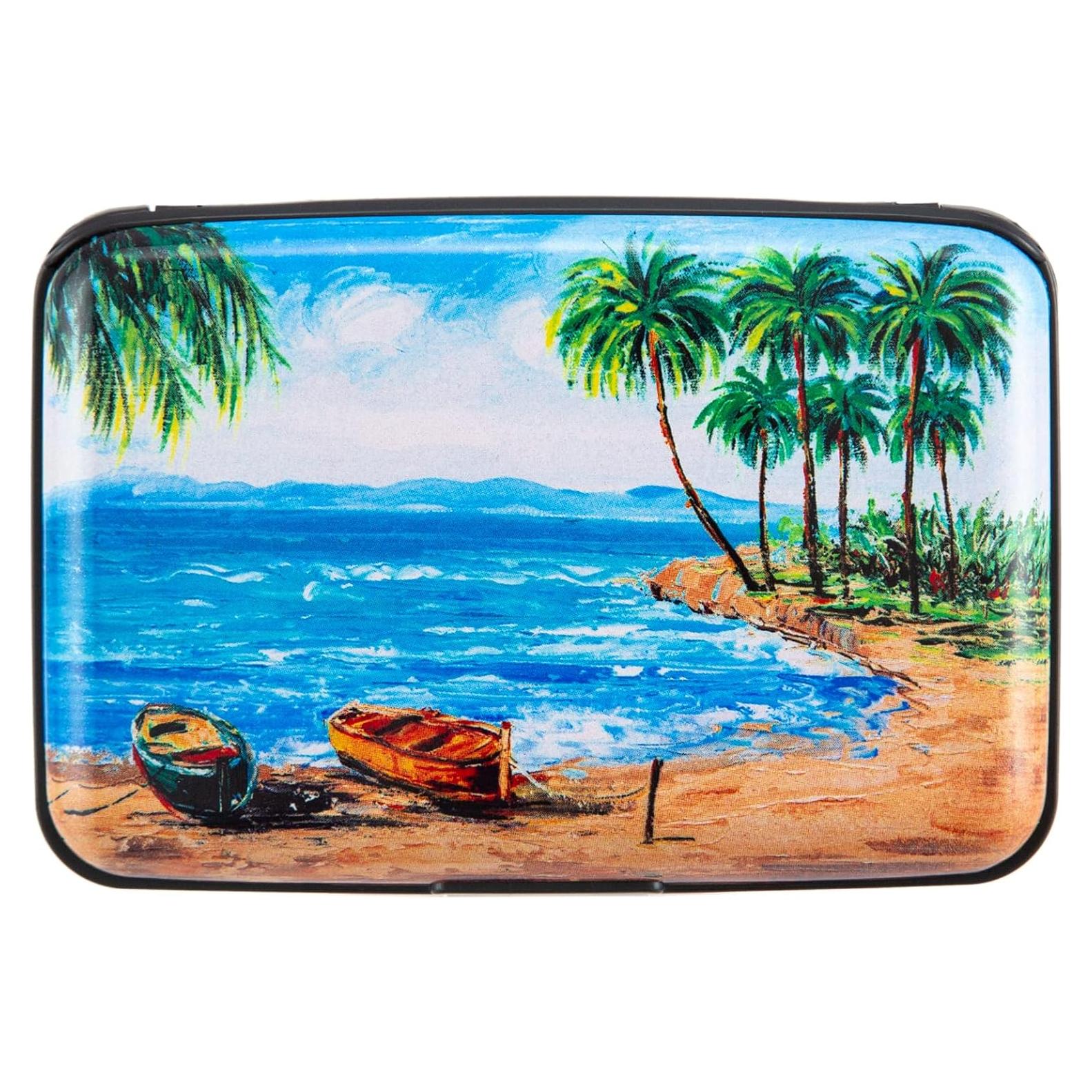 Tarjetero RFID Kaabao Slim Isla Tropical 10 Tarjetas