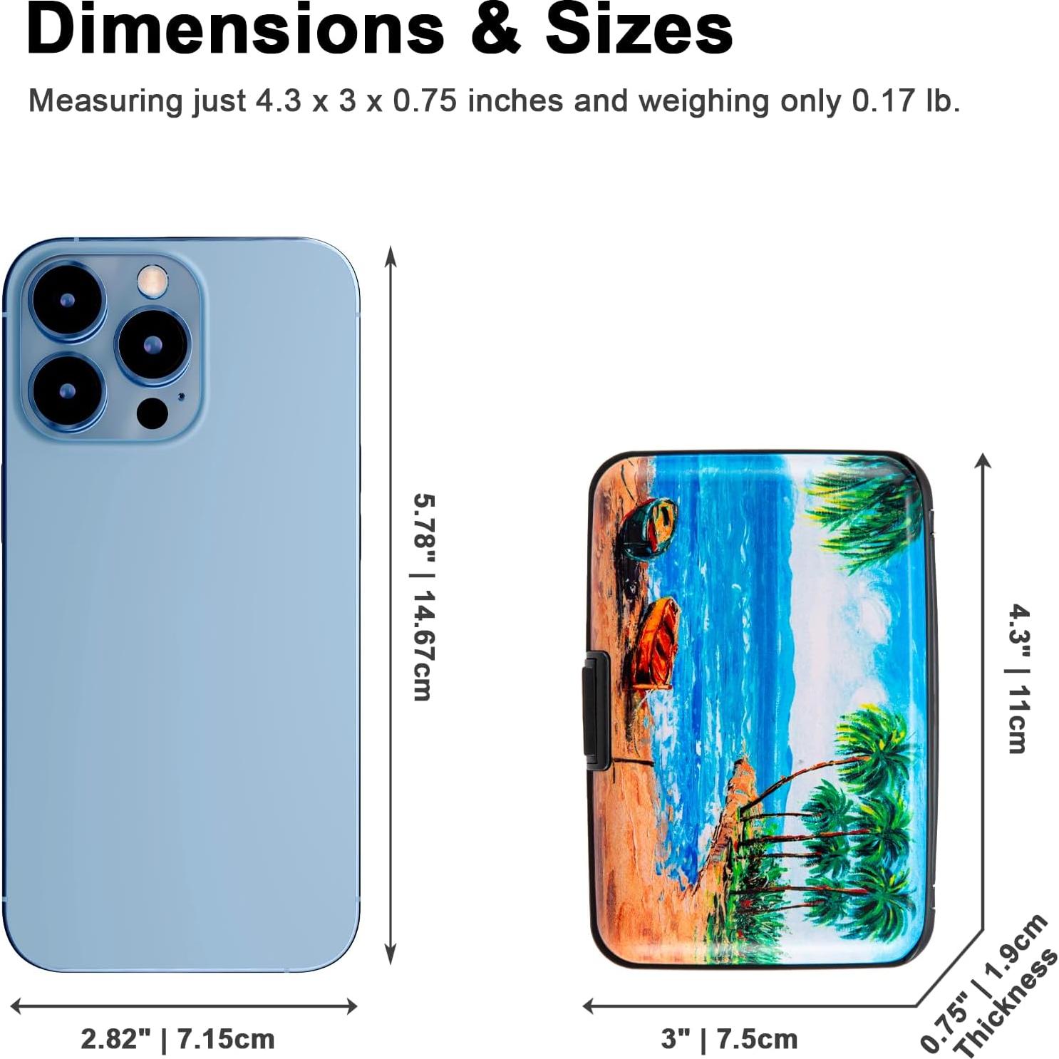 Tarjetero RFID Kaabao Slim Isla Tropical 10 Tarjetas