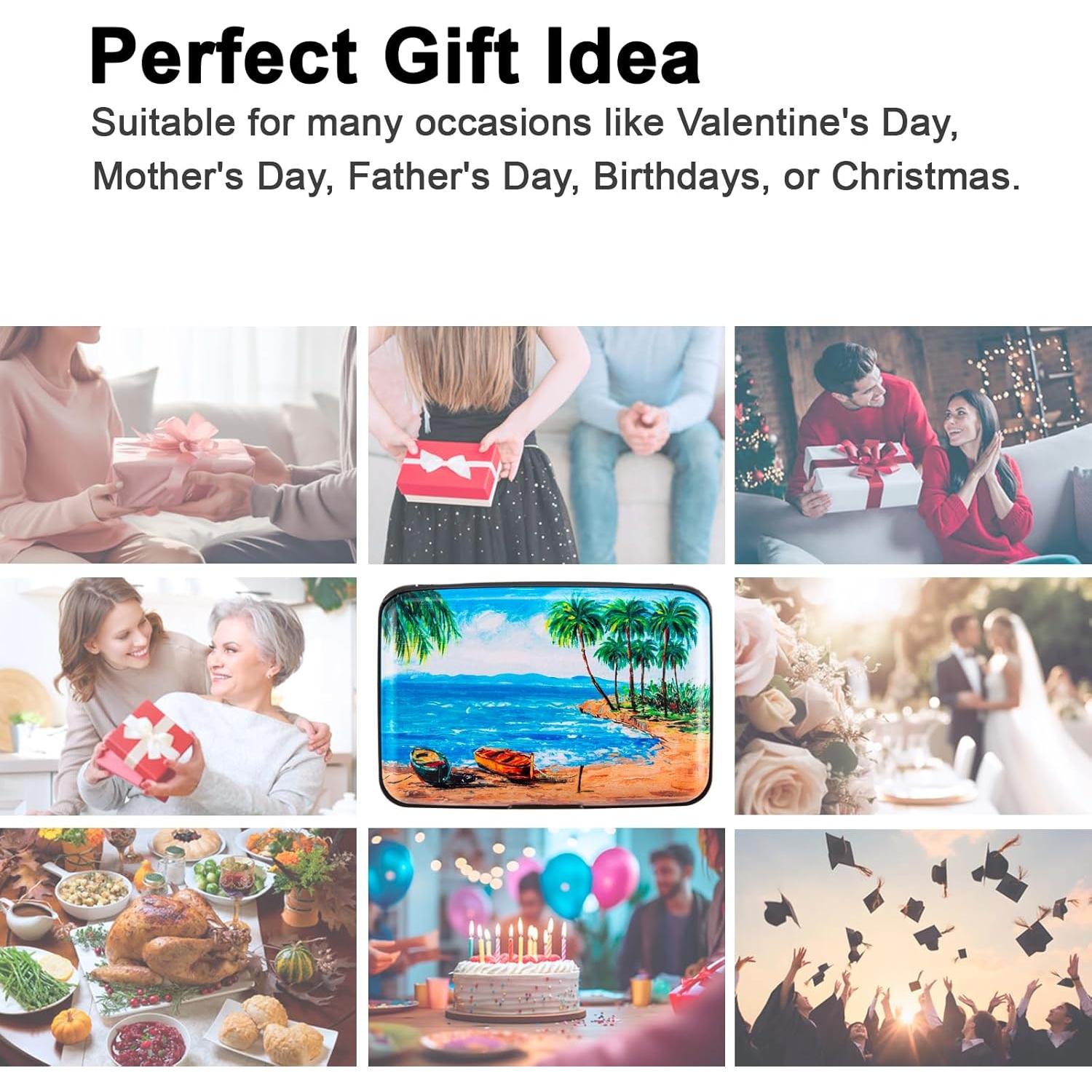 Tarjetero RFID Kaabao Slim Isla Tropical 10 Tarjetas