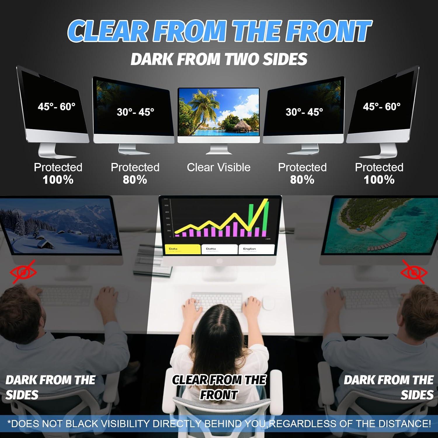 Protector de Pantalla de Privacidad 24" HESASAHO Anti Luz Azul