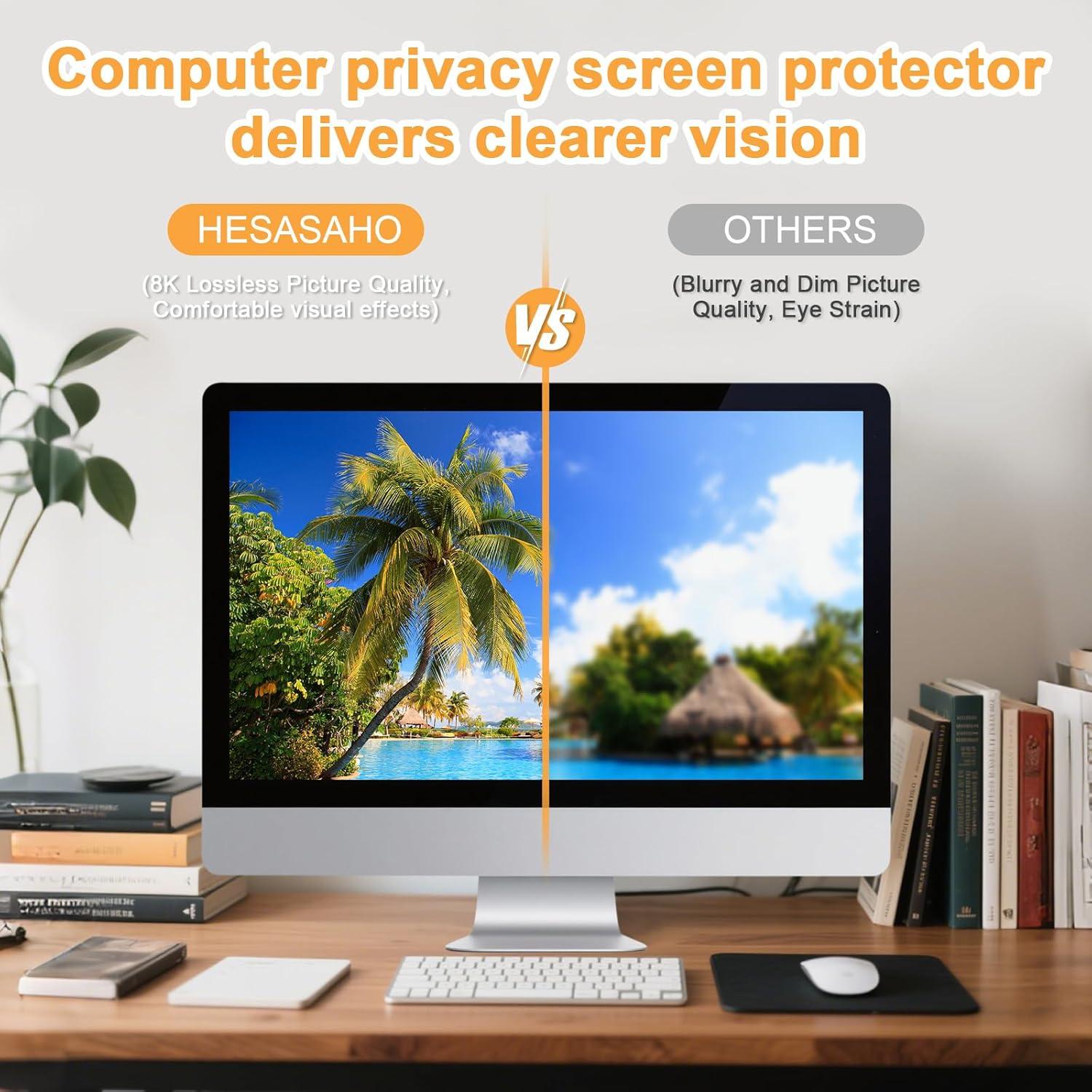 Protector de Pantalla de Privacidad 24" HESASAHO Anti Luz Azul