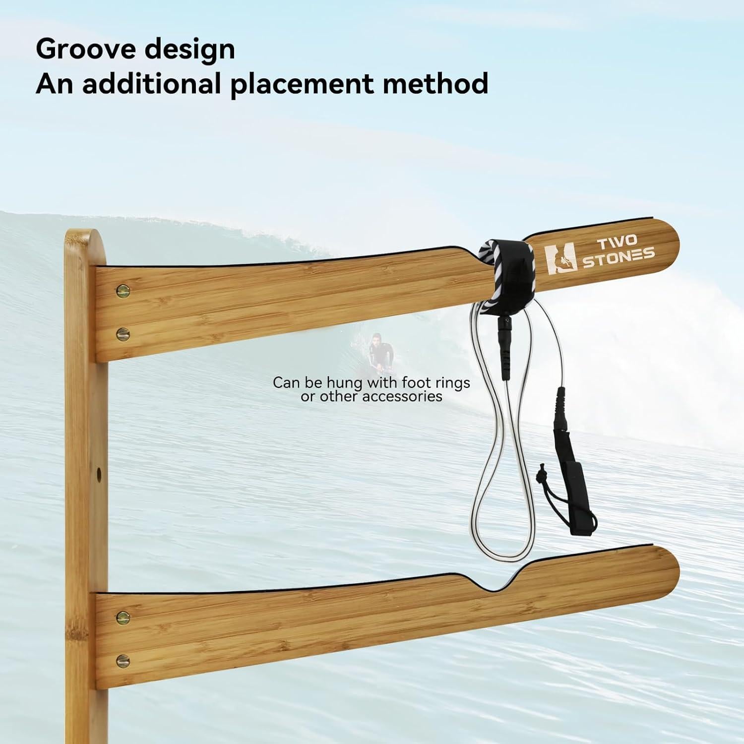 Soporte para Tablas de Surf TWO STONES CJ-OT2202 - Acero Negro