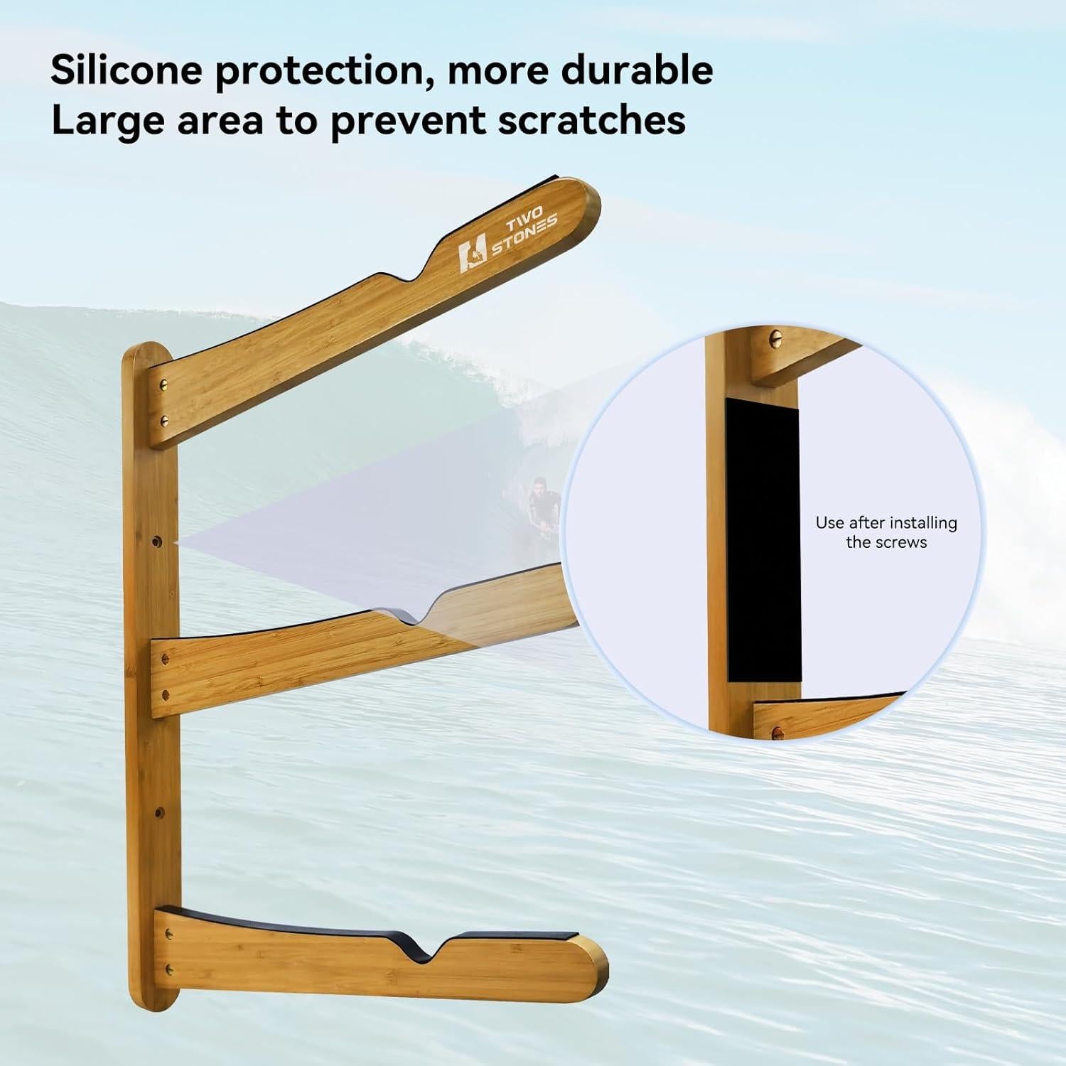 Soporte para Tablas de Surf TWO STONES CJ-OT2202 - Acero Negro