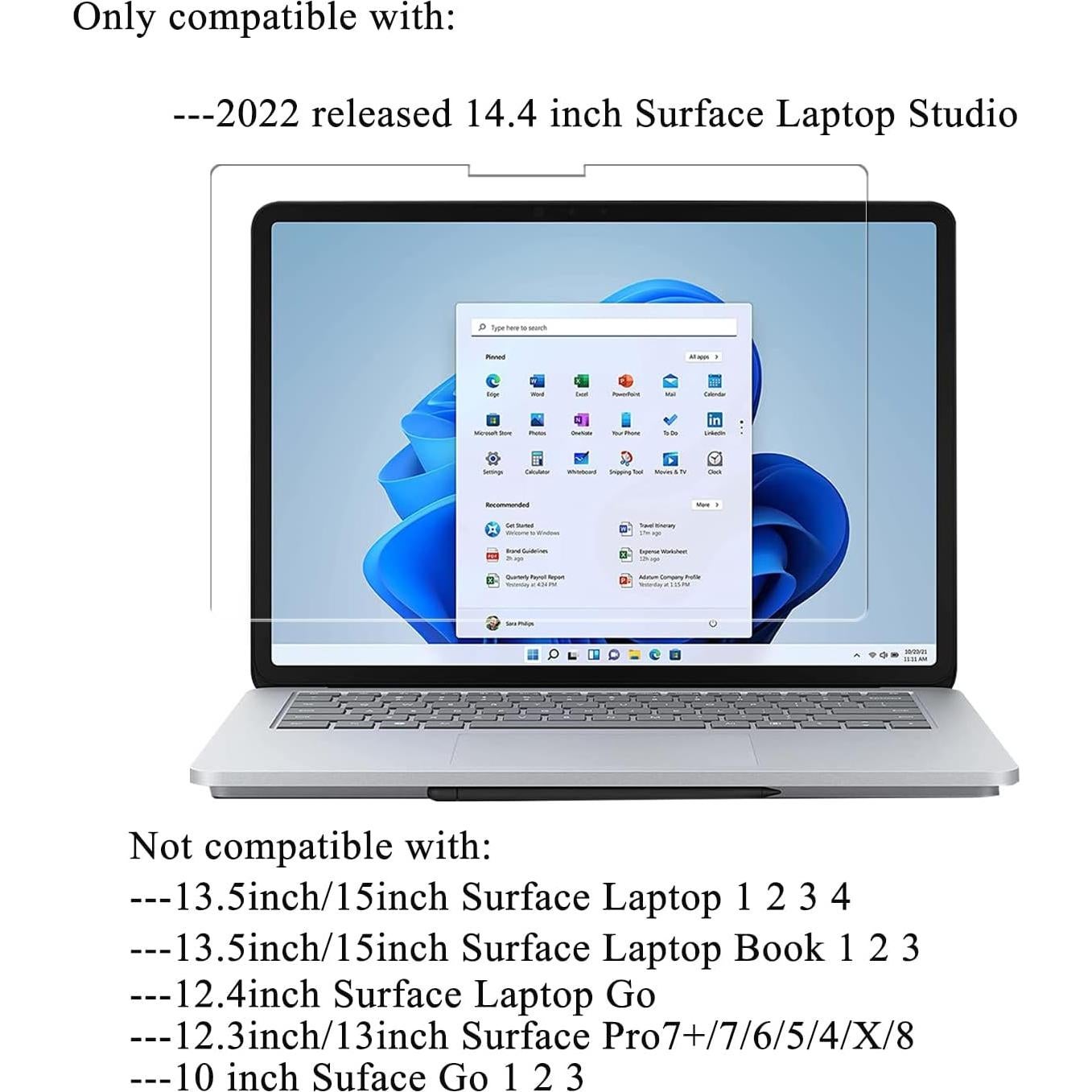 Protector de Pantalla Vidrio Templado i-Tensodo para Surface Laptop Studio