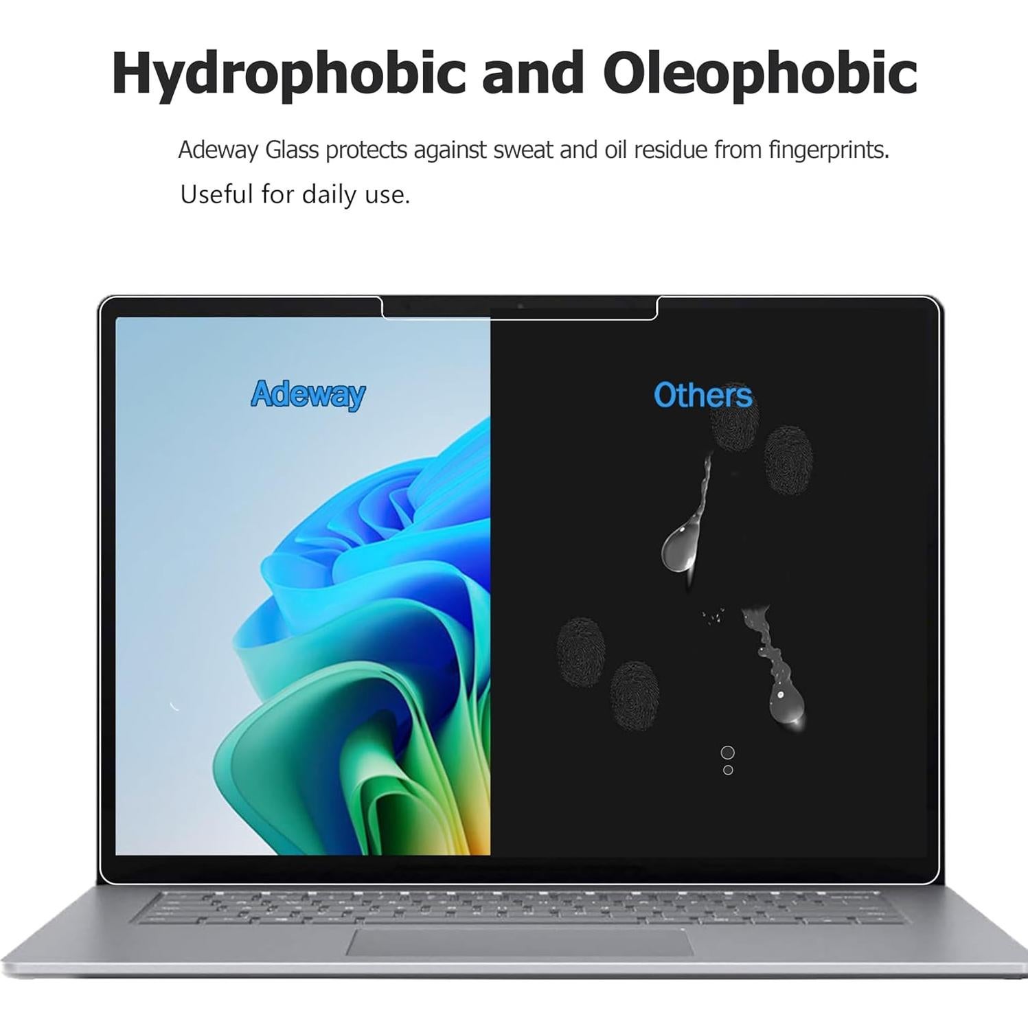 Adeway Protectores de Pantalla Vidrio Templado para Surface Laptop 7 13.8"