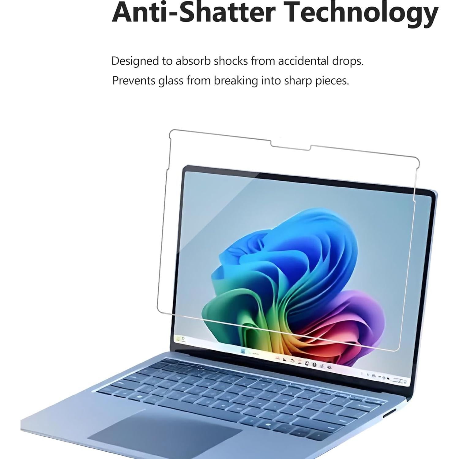 Adeway Protectores de Pantalla Vidrio Templado para Surface Laptop 7 13.8"