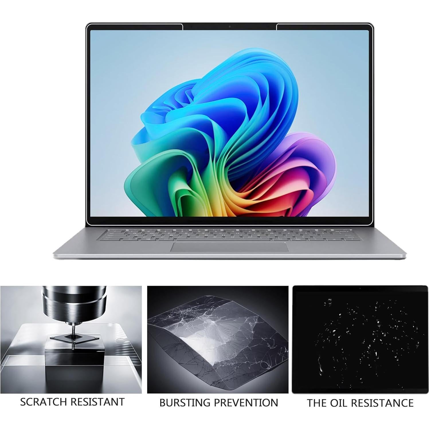 Adeway Protectores de Pantalla Vidrio Templado para Surface Laptop 7 13.8"