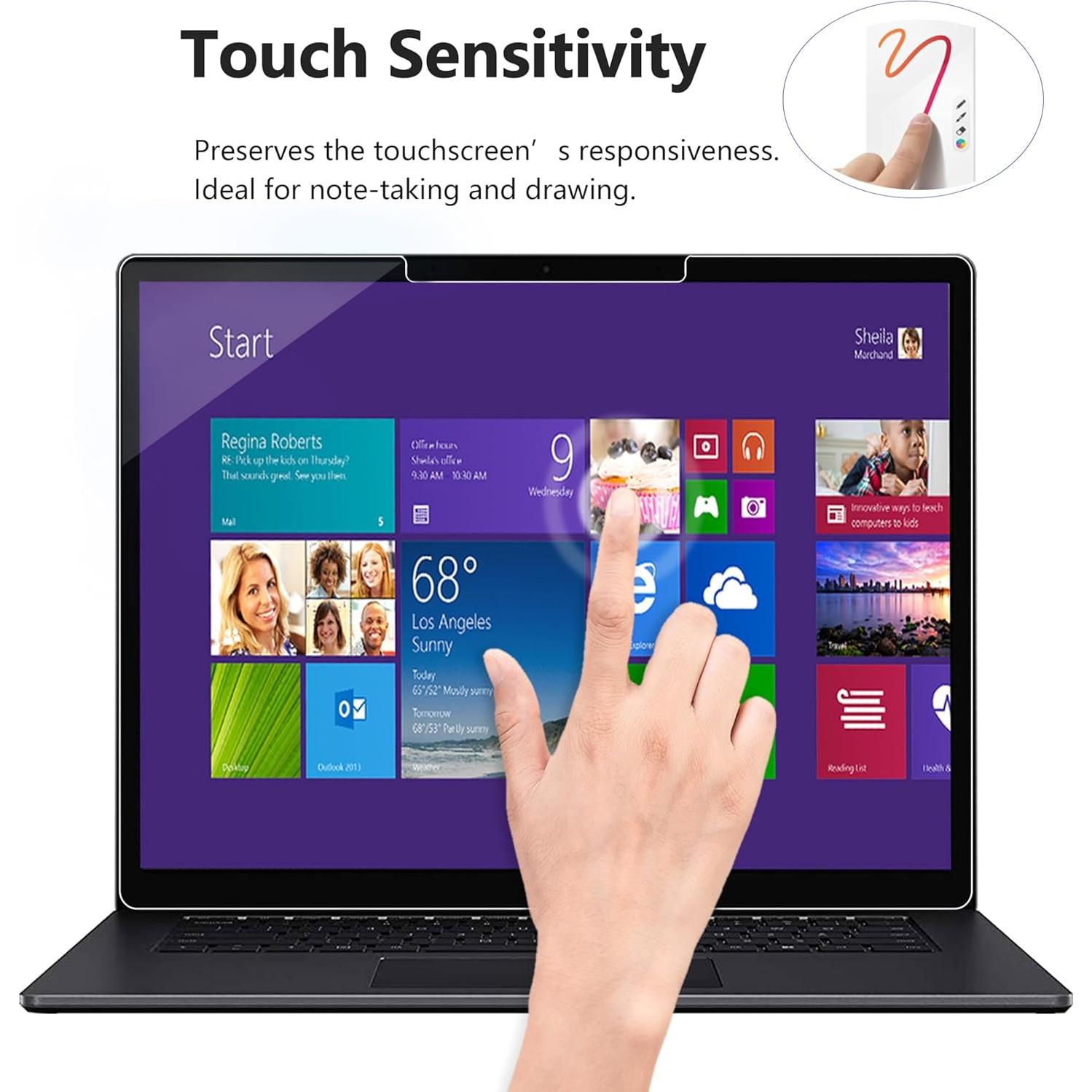 Adeway Protectores de Pantalla Vidrio Templado para Surface Laptop 7 13.8"