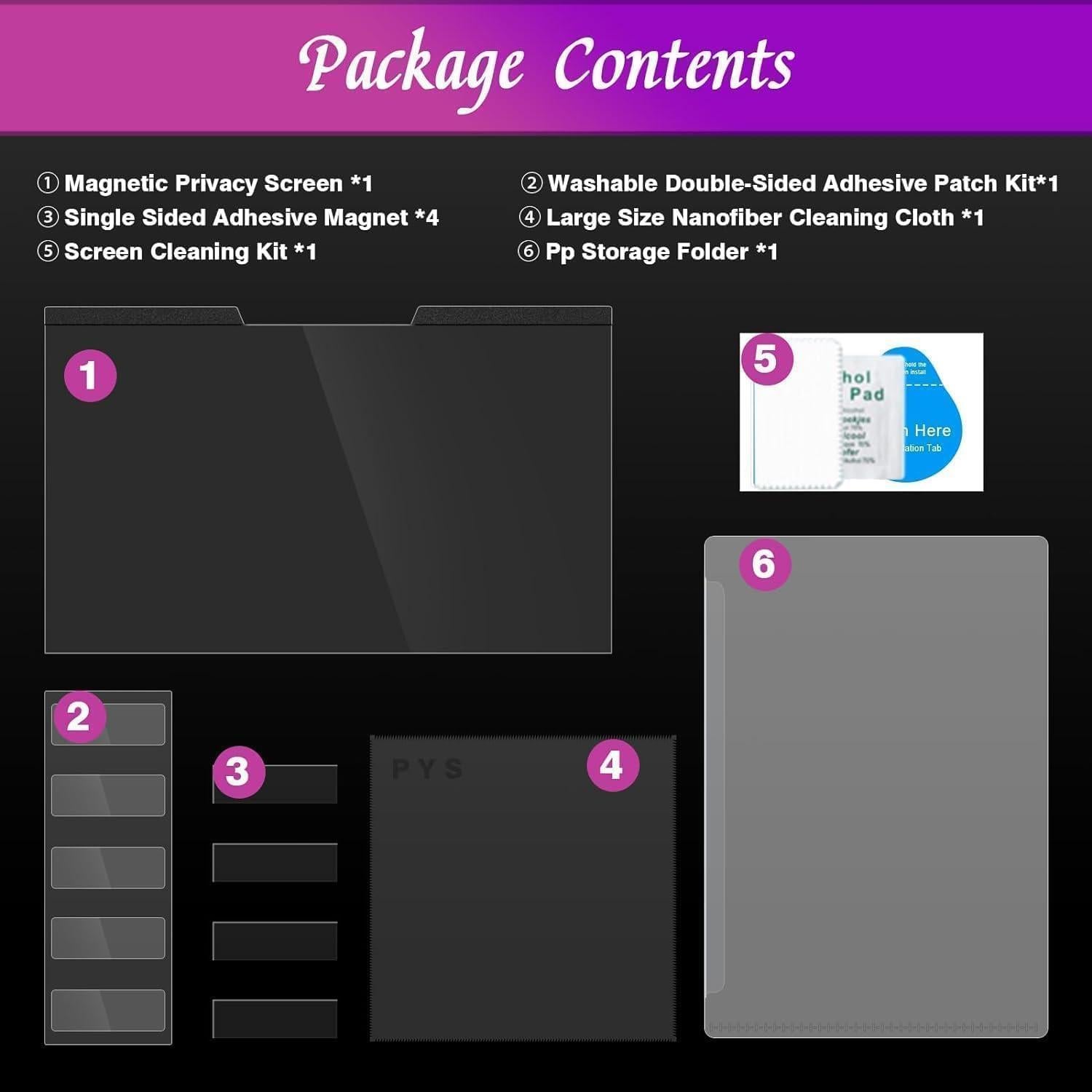 Pantalla de Privacidad Magnética PYS 14" Antirreflejo