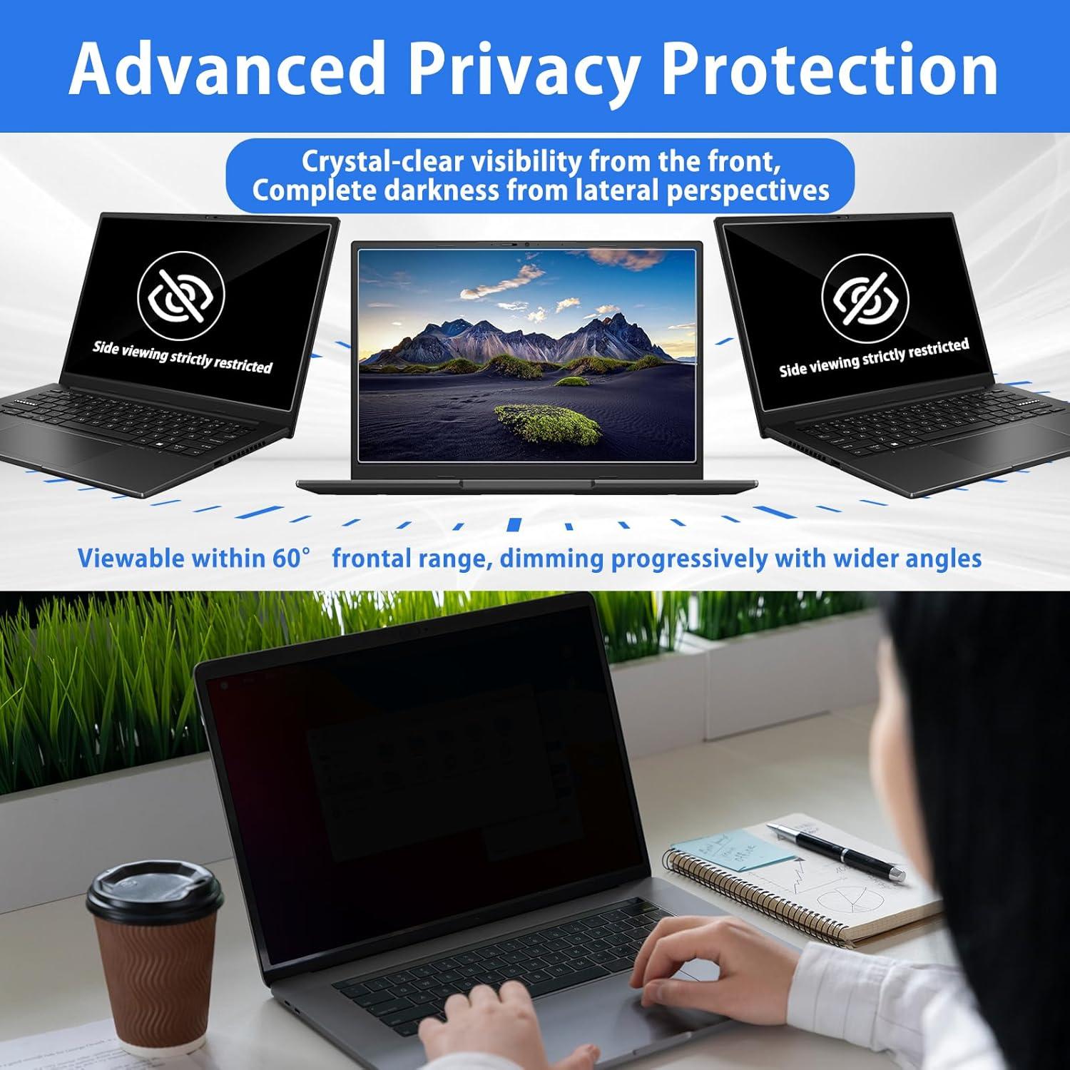 Protector de Pantalla Privada 14" 16:10 HinZann Anti-rayones