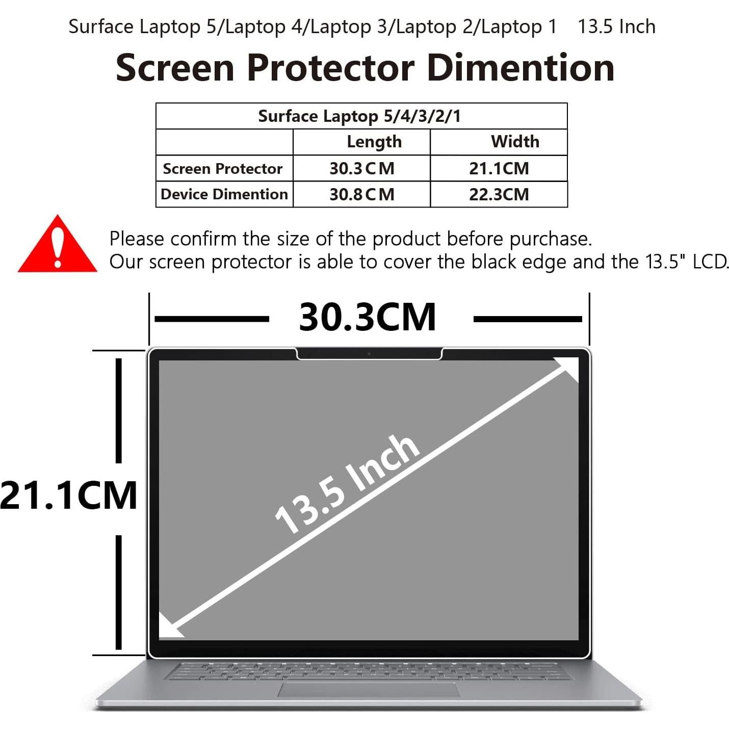 Protector de Pantalla Megoo para Surface Laptop 13.5" HD 9H