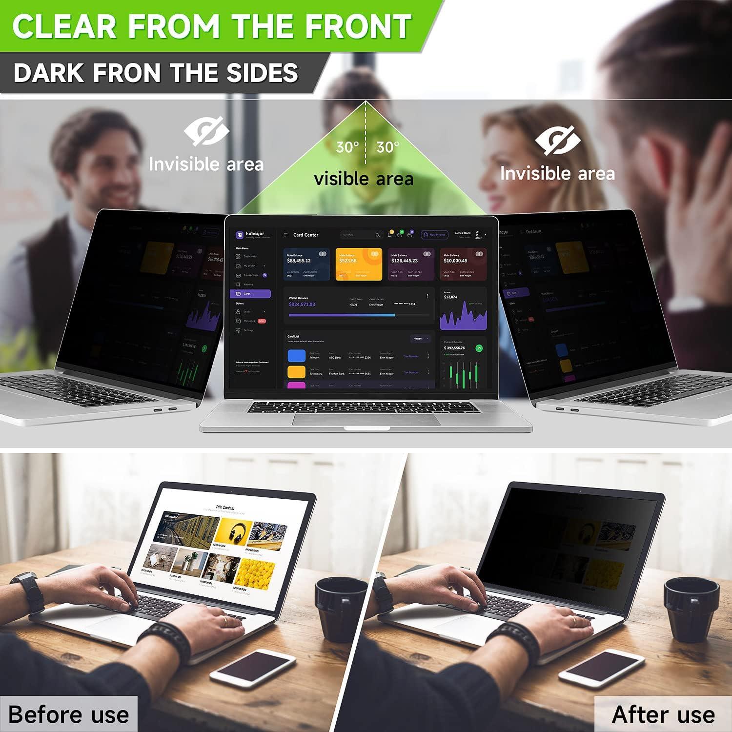 Filtro de Pantalla Privada ANTIGOO V 15.6" Anti-reflejo HD