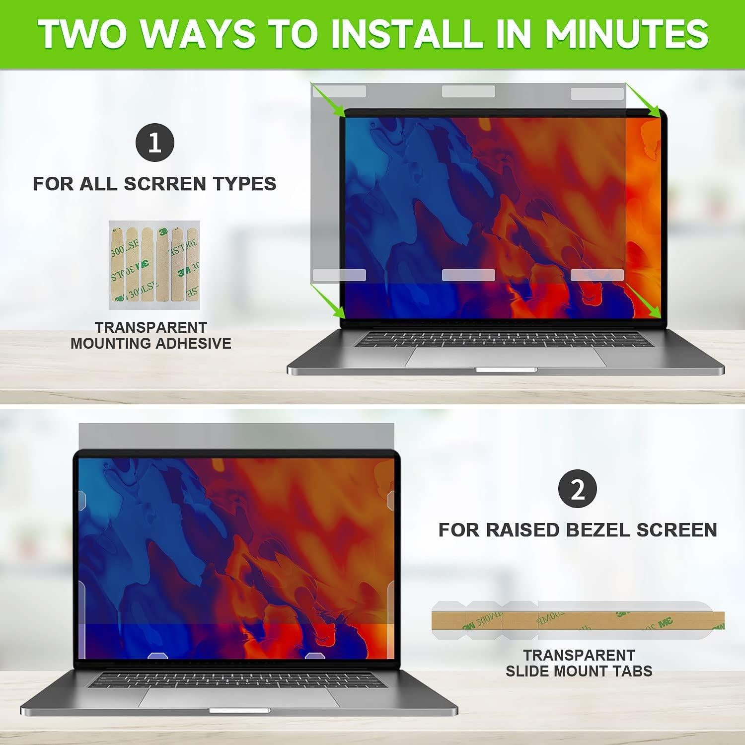 Filtro de Pantalla Privada ANTIGOO V 15.6" Anti-reflejo HD