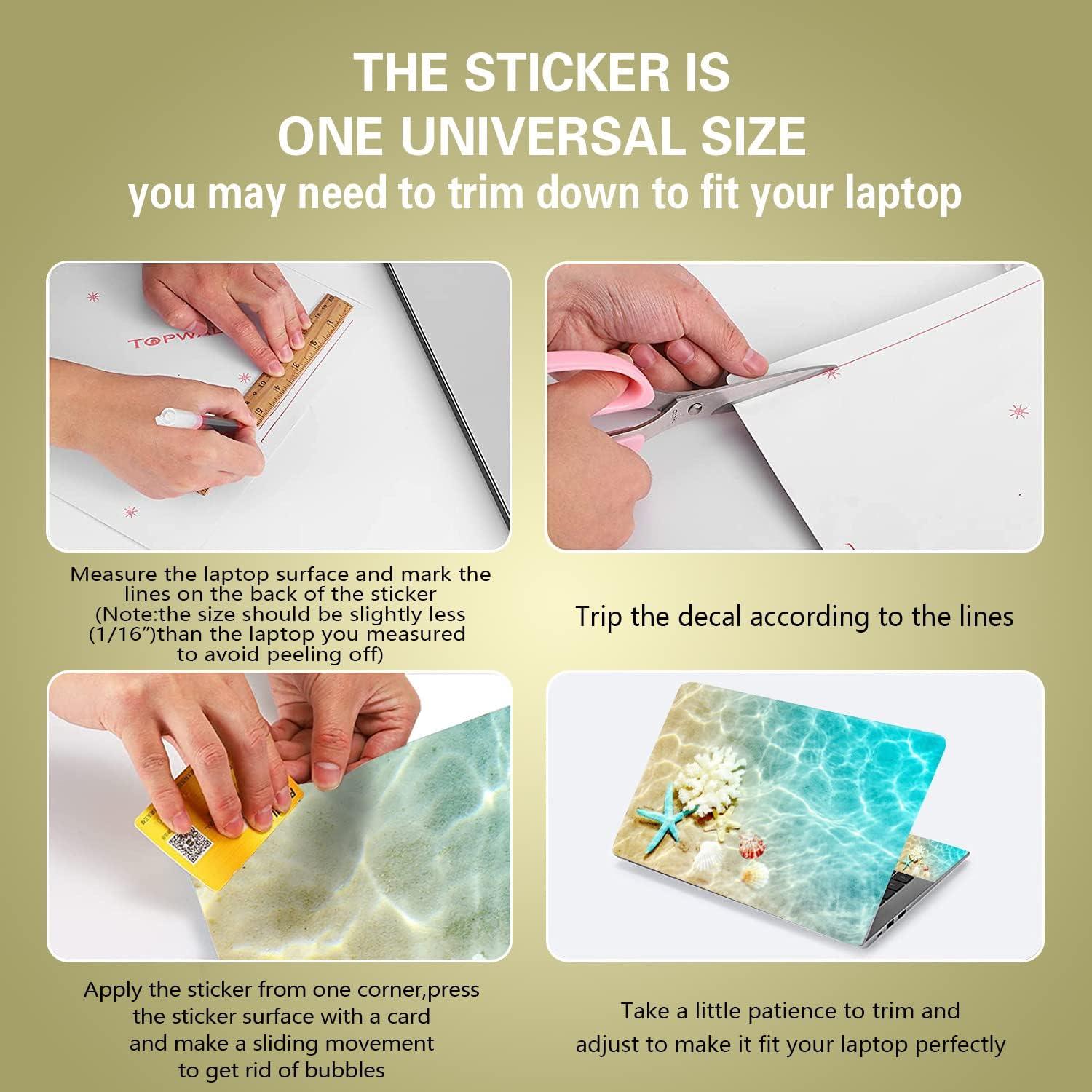 icolor Pegatina para Laptop Estrella de Mar 15.6" Universal