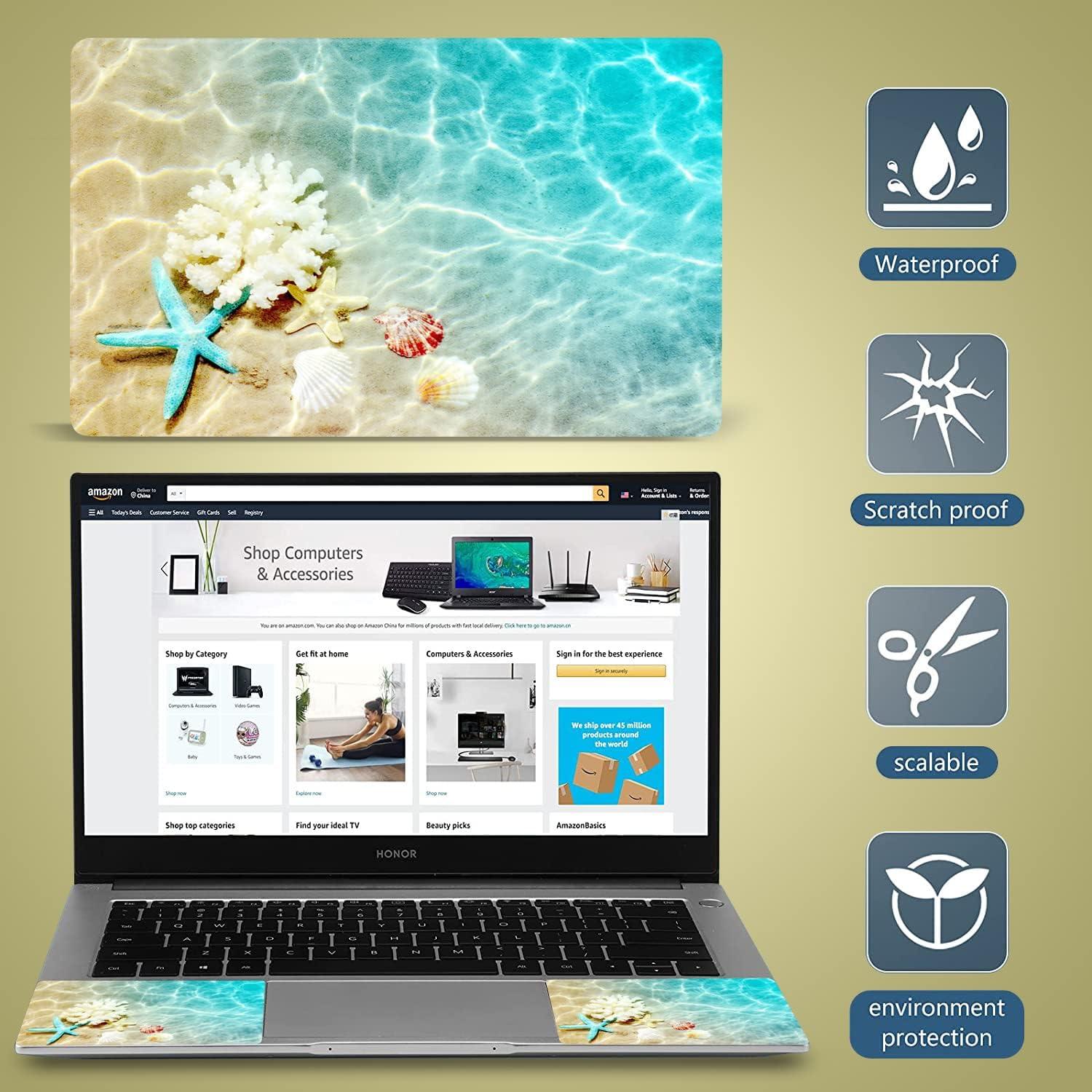 icolor Pegatina para Laptop Estrella de Mar 15.6" Universal