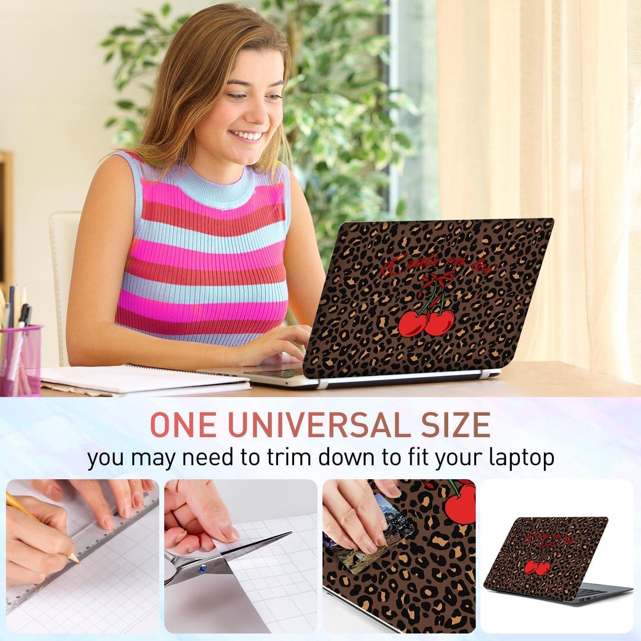 Calcomanía Universal para Laptop NXZGO 15.6" Leopardo y Cereza