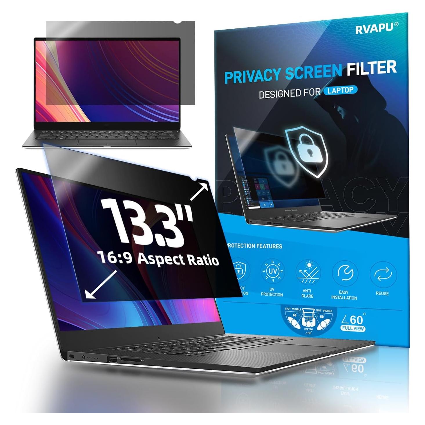 Protector de Pantalla de Privacidad 13.3" RVAPU Antirreflejo