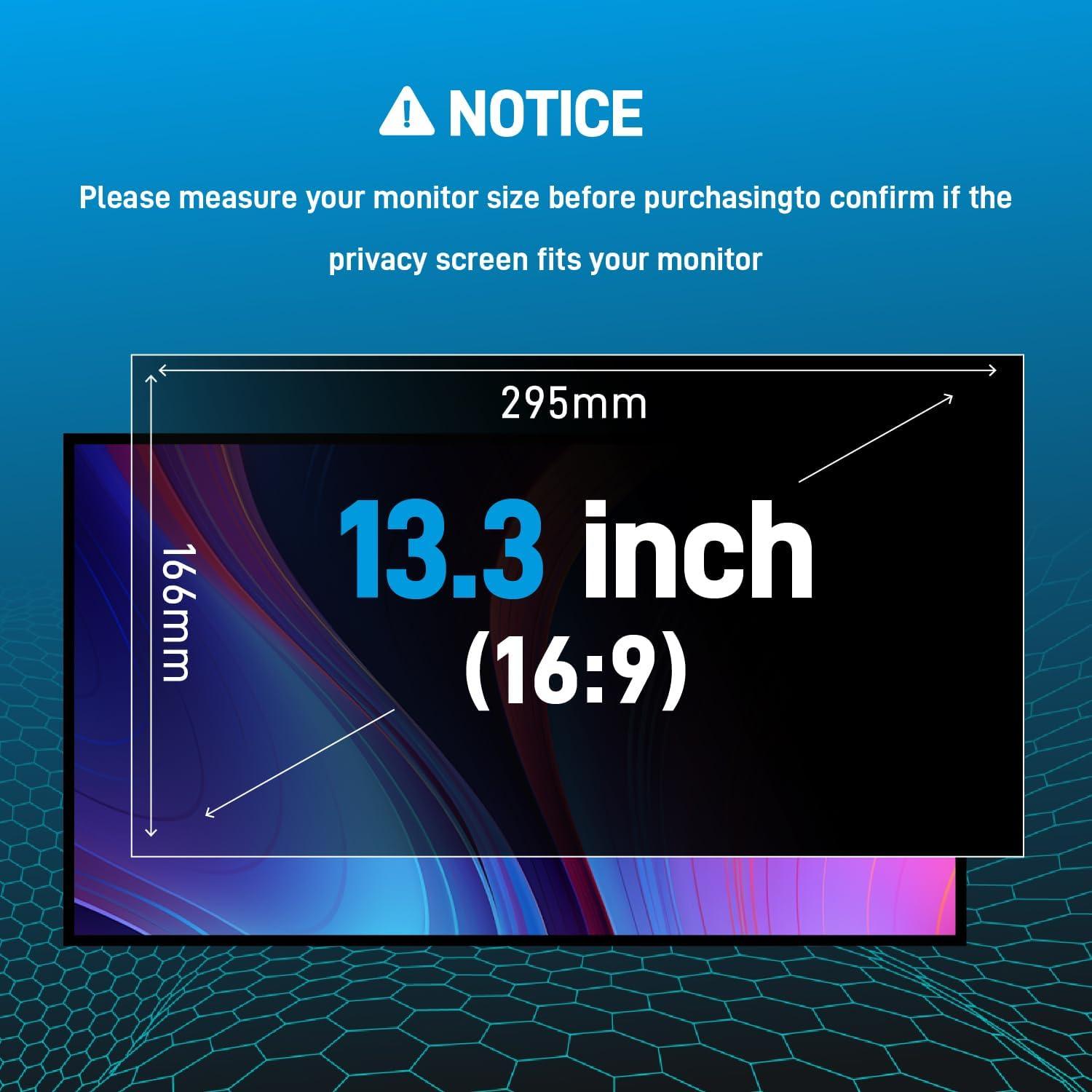 Protector de Pantalla de Privacidad 13.3" RVAPU Antirreflejo