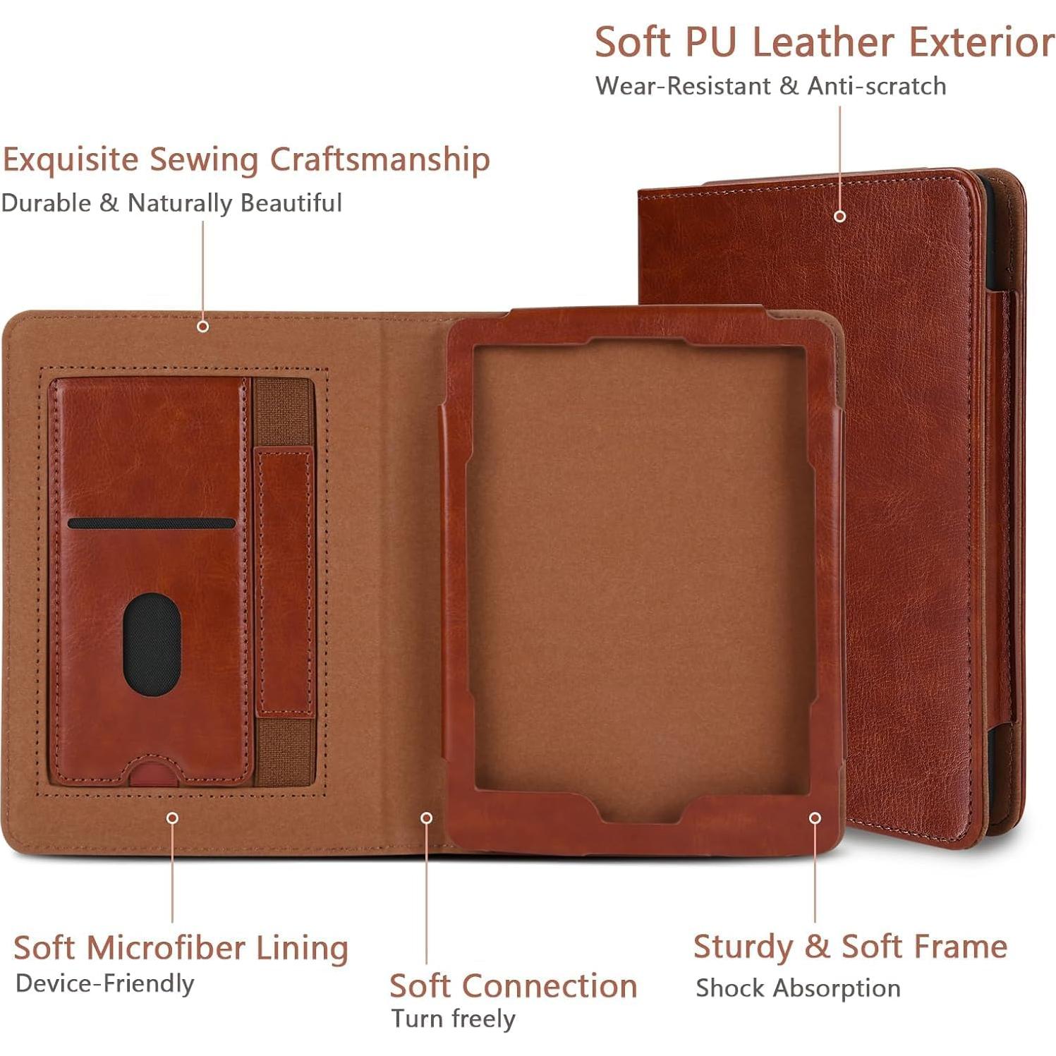 Funda COO para Kindle Paperwhite 6.8"/7" Cuero PU con Soporte