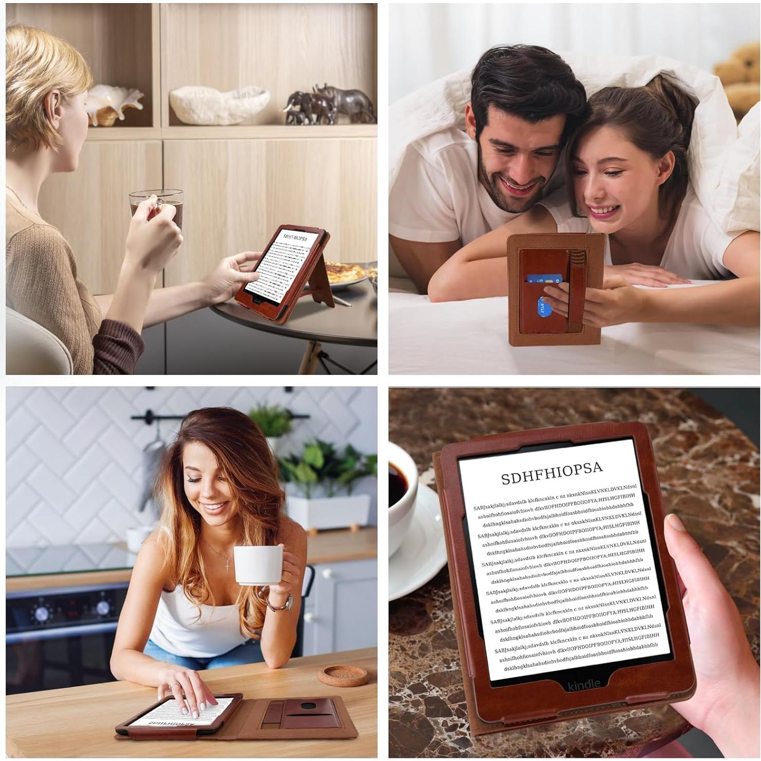 Funda COO para Kindle Paperwhite 6.8"/7" Cuero PU con Soporte