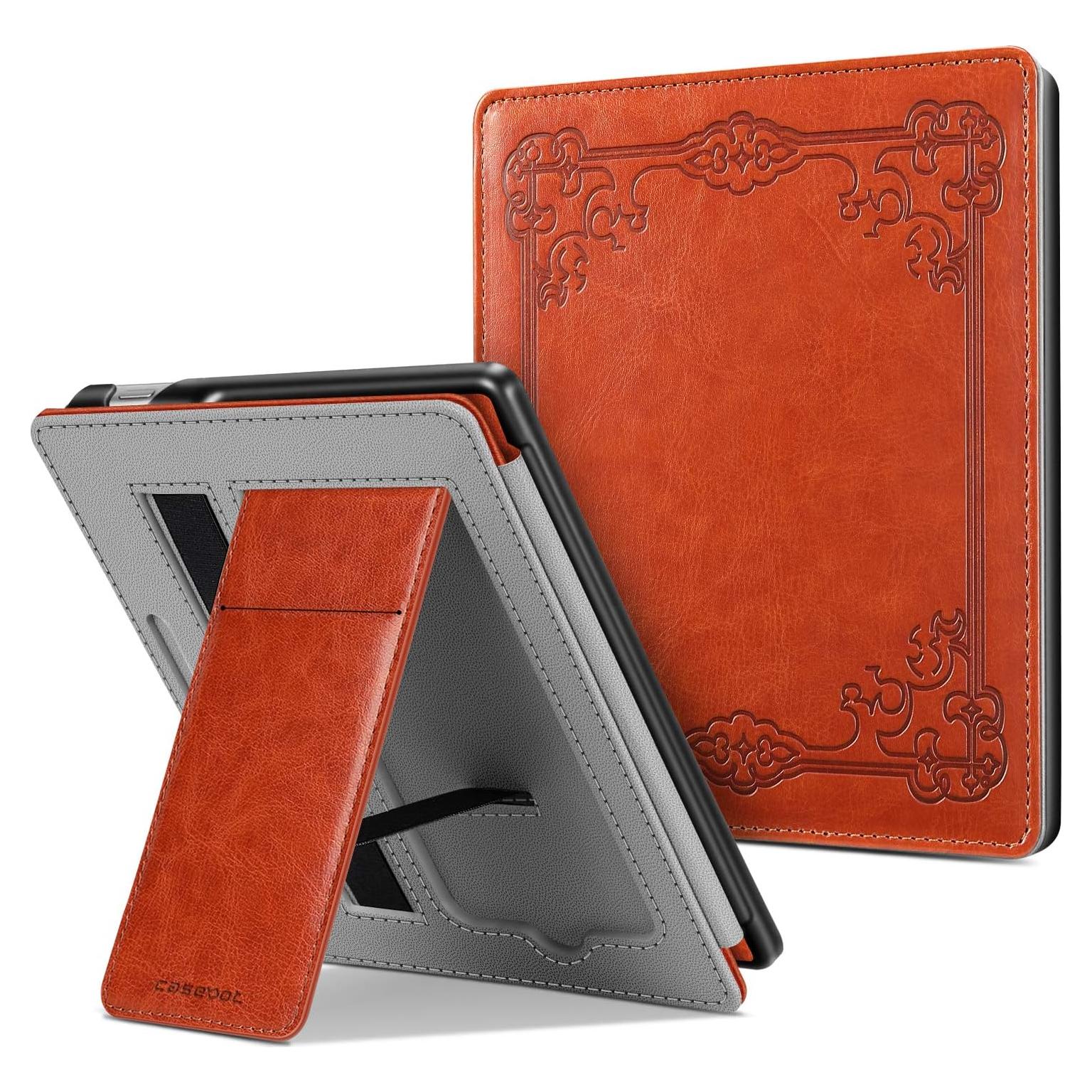 Funda CaseBot para Kindle Oasis 7" - Cuero Sintético Marrón Vintage