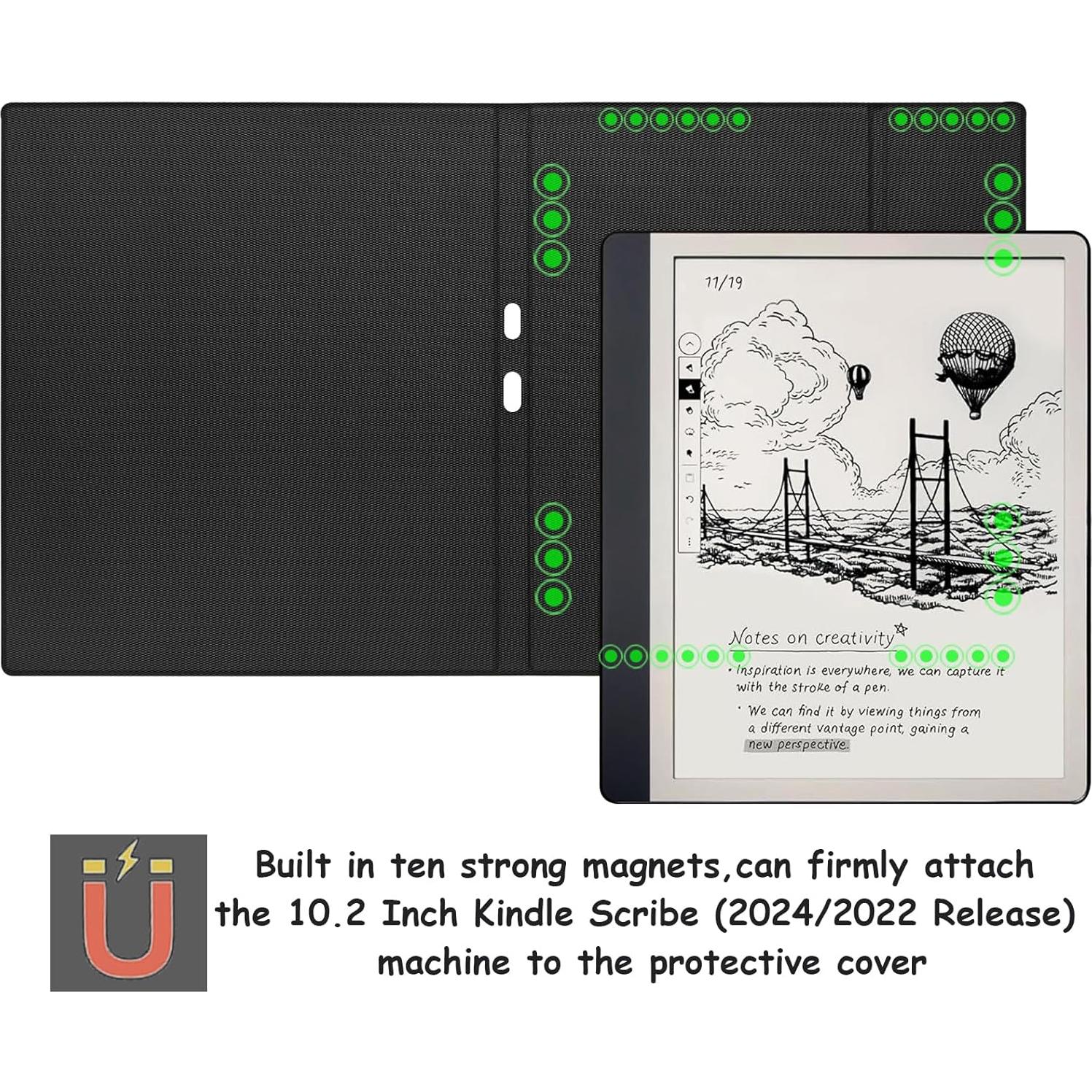 Funda magnética para Kindle Scribe 10.2" GOVTVA - Cuero marrón