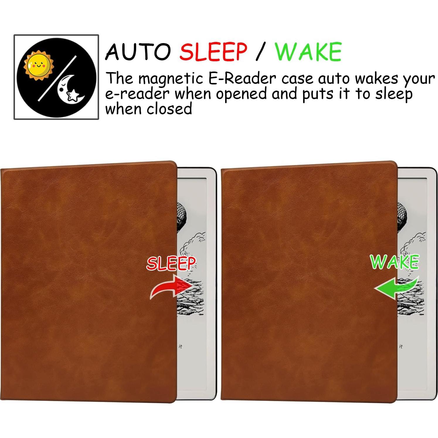 Funda magnética para Kindle Scribe 10.2" GOVTVA - Cuero marrón