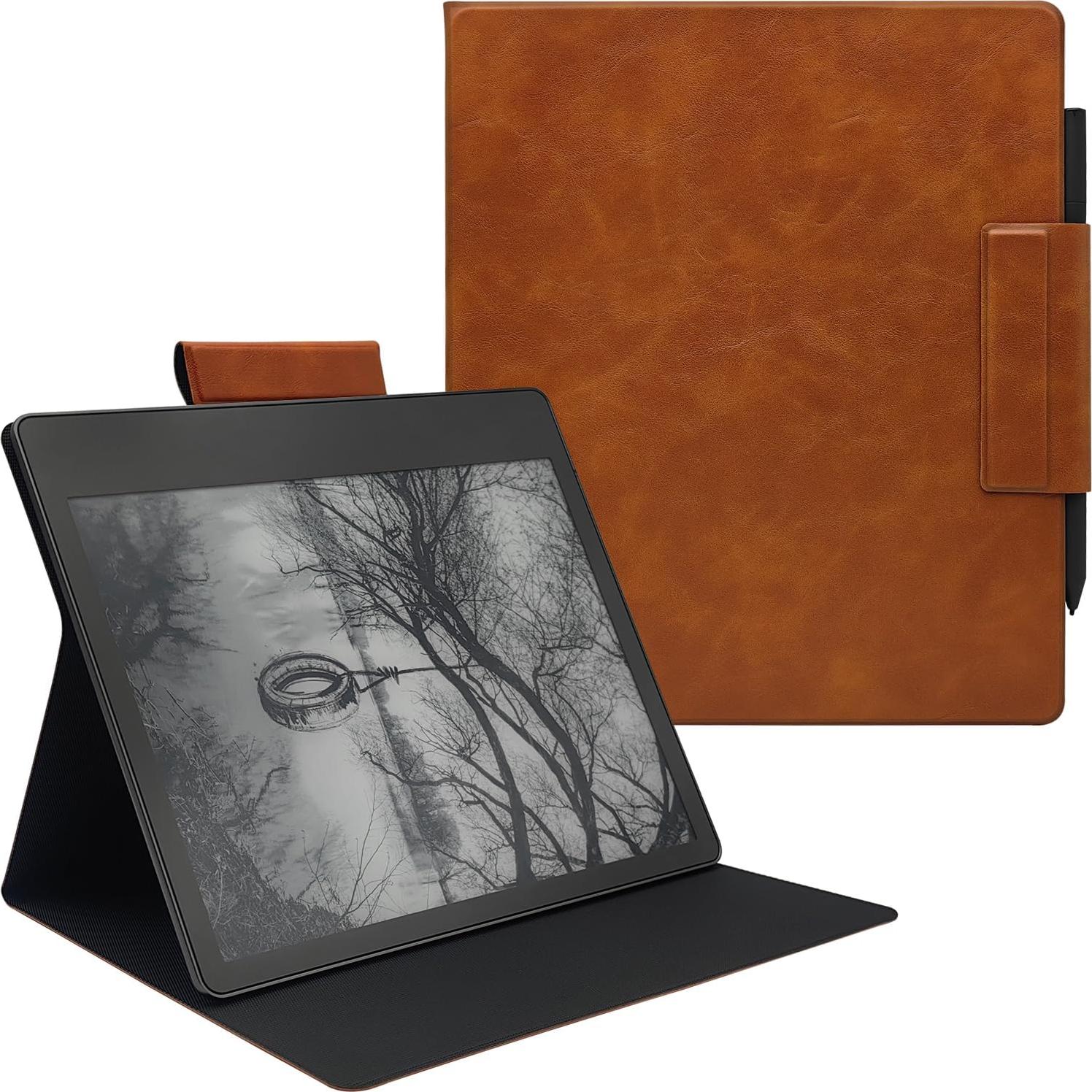 Funda magnética para Kindle Scribe 10.2" GOVTVA - Cuero marrón