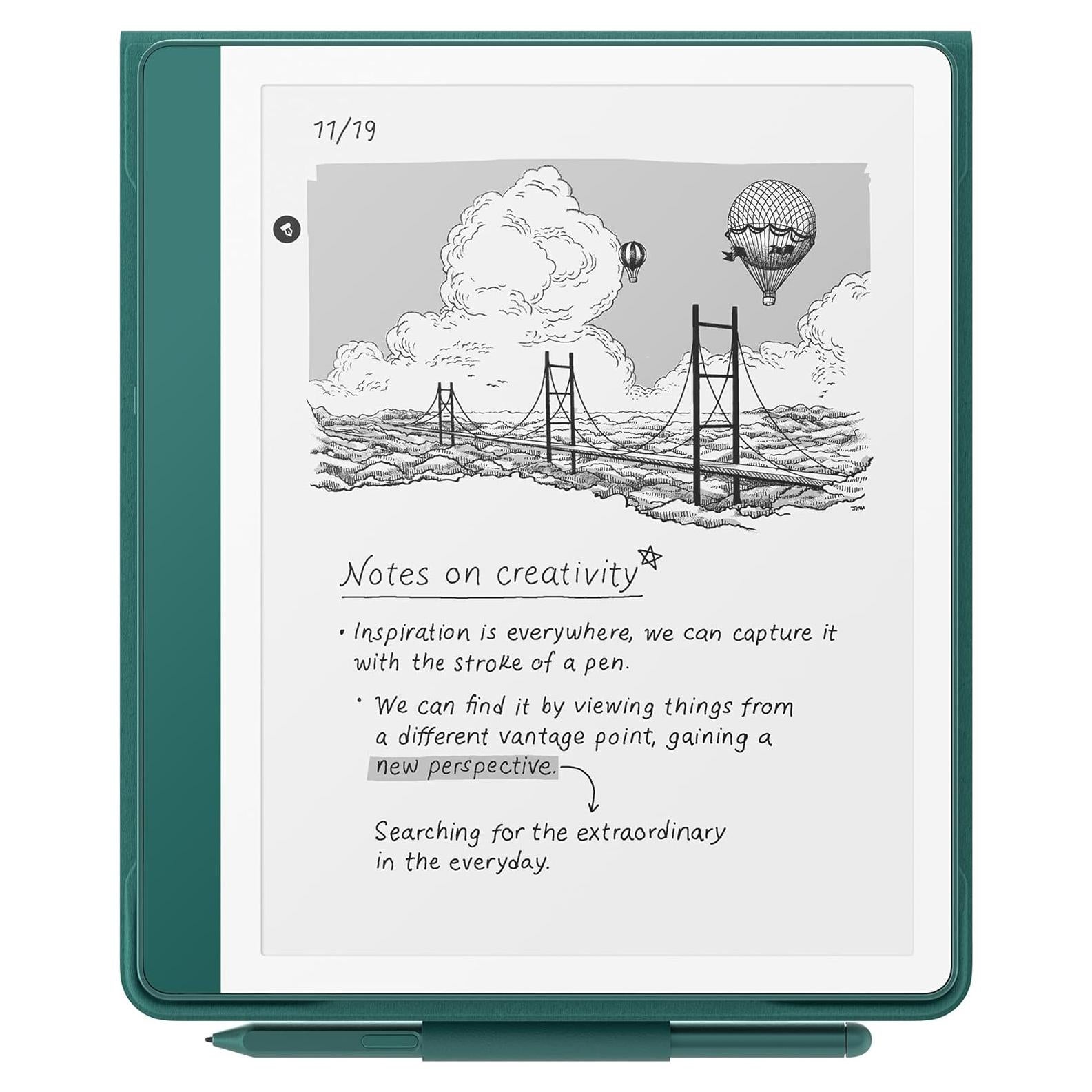 Funda de Cuero Vegetal para Kindle Scribe - Amazon - Jade