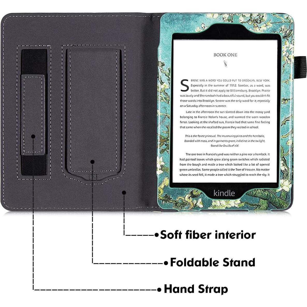 Funda BOZHUORUI para Kindle Paperwhite 6" 5ª/6ª/7ª/10ª Gen con Soporte