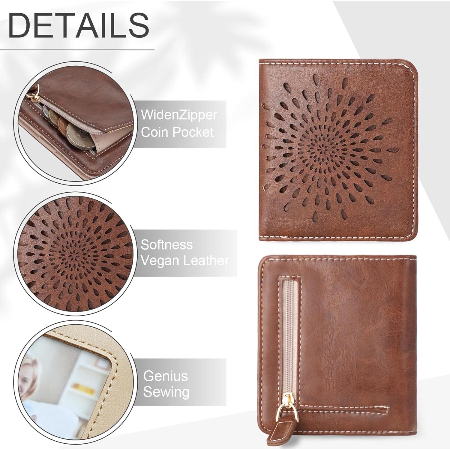 Cartera APHISON Girasol RFID de Cuero para Mujeres